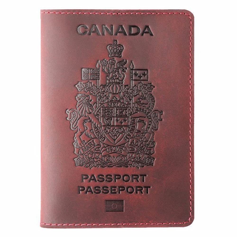 Genuine Leather Passport Covers for Canada Men&