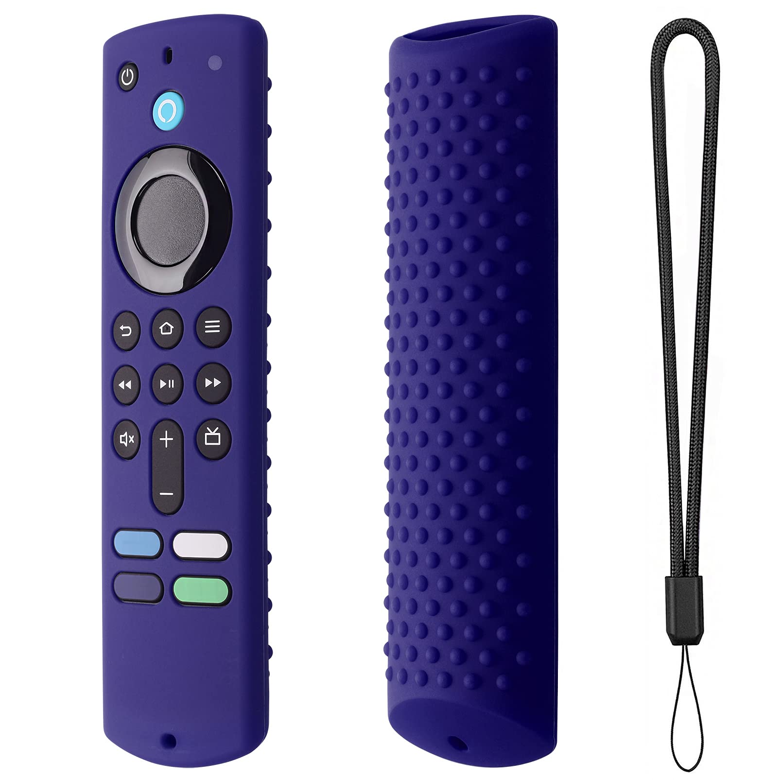 Silicone Remote Cover for Fire TV Stick 4K (2nd Gen) 2023, Fire TV Stick (3rd Gen) 2021,Fire TV Stick 4k&4K Max (2021 Release) Silicone Protective Case with Lanyard(Lavender Gray)