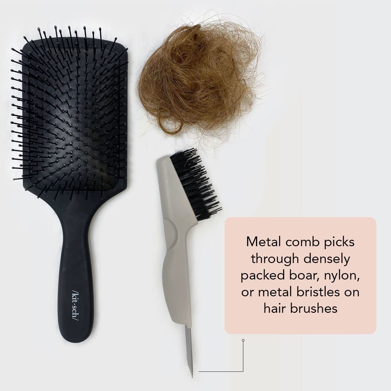 Kitsch Wet Dry Brush Detangling Brush - Soft Bristle Hair Brushes for Women | Straight & Curly Hair Brush | Hairbrush for All Hair Types | Hair Detangler Brush | Travel Hair Brush & Detangling Comb
