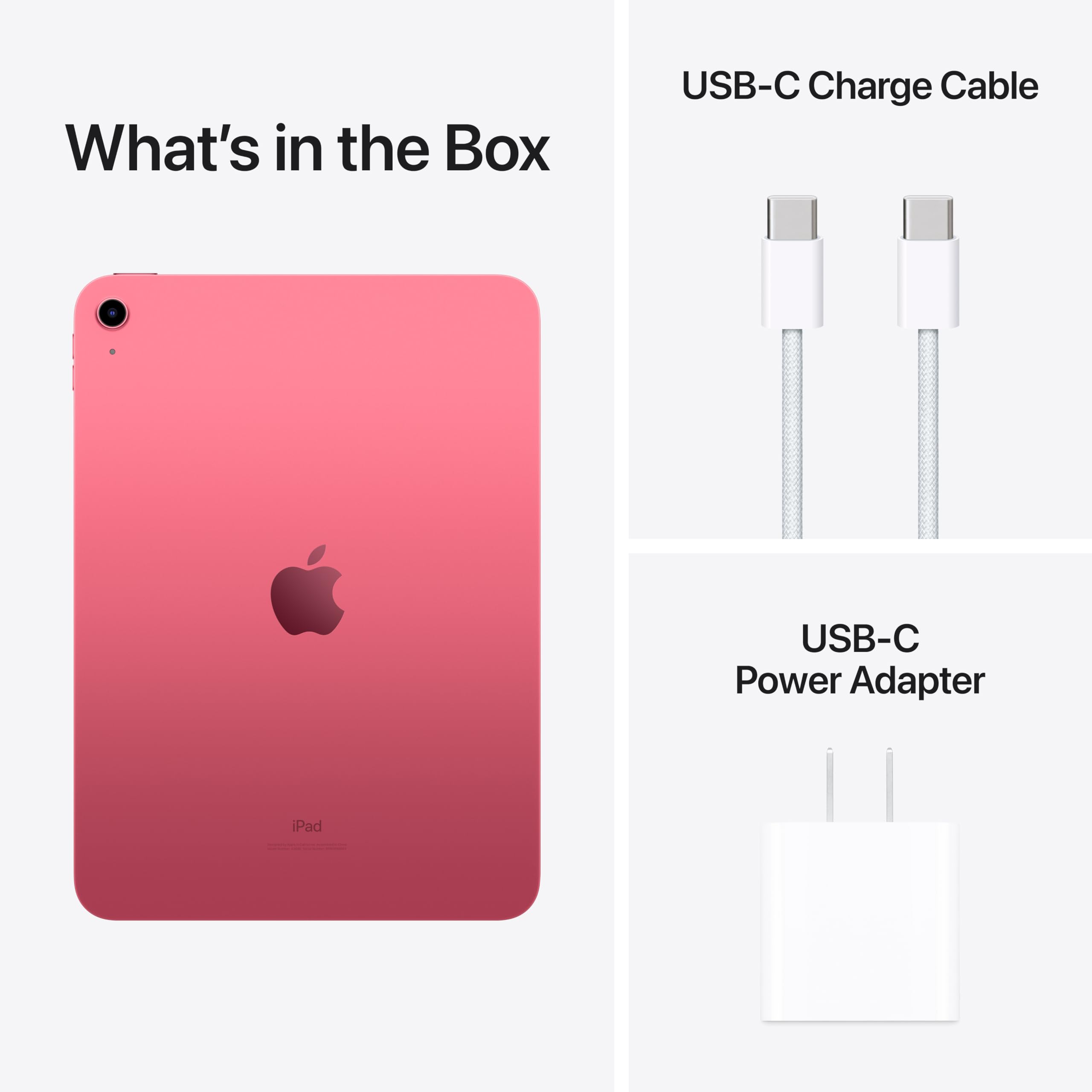 Apple iPad (10th Generation): with A14 Bionic chip, 10.9-inch Liquid Retina Display, 64GB, Wi-Fi 6, 12MP front/12MP Back Camera, Touch ID, All-Day Battery Life – Pink