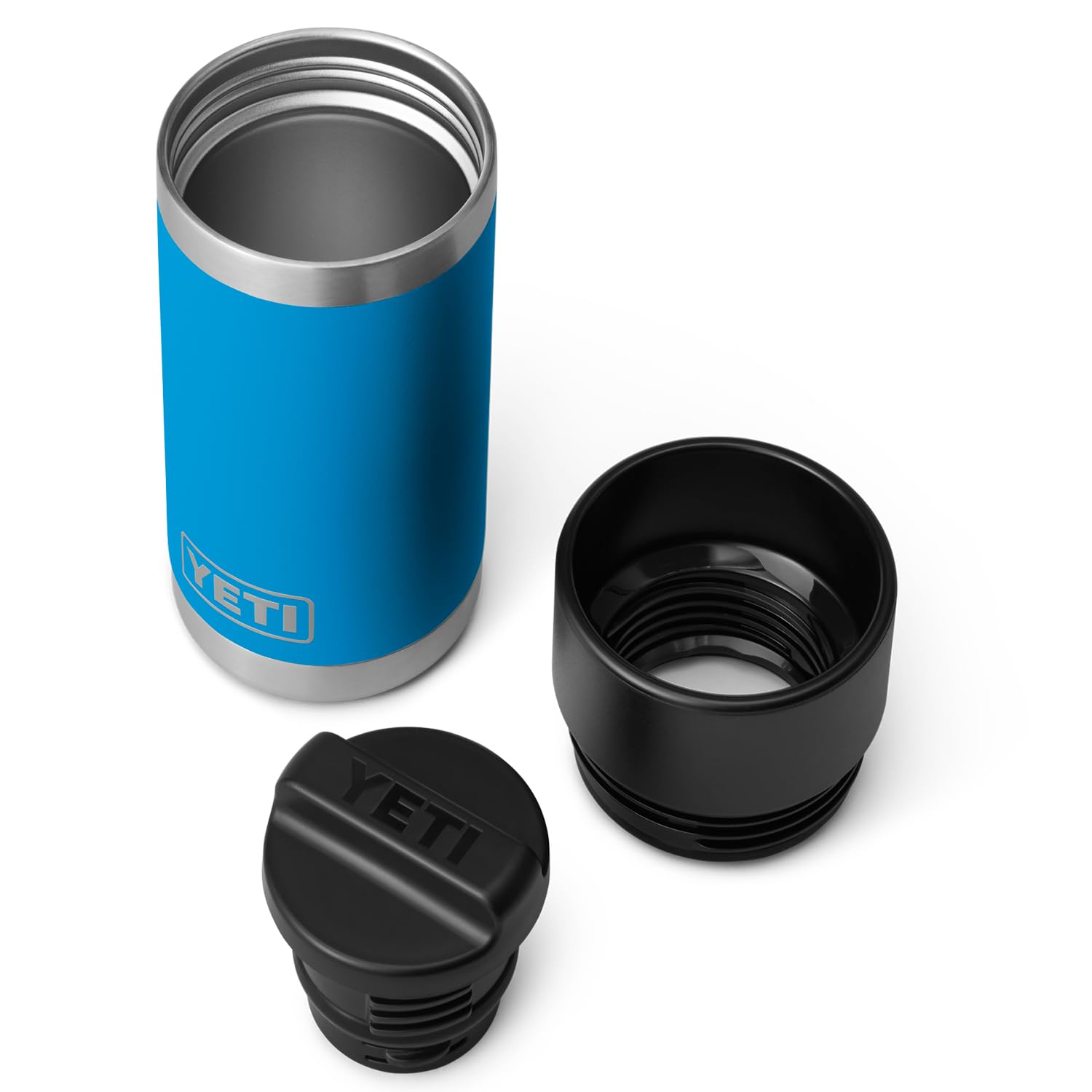 YETI Rambler 12 oz Bottle, Stainless Steel, Vacuum Insulated, with Hot Shot Cap