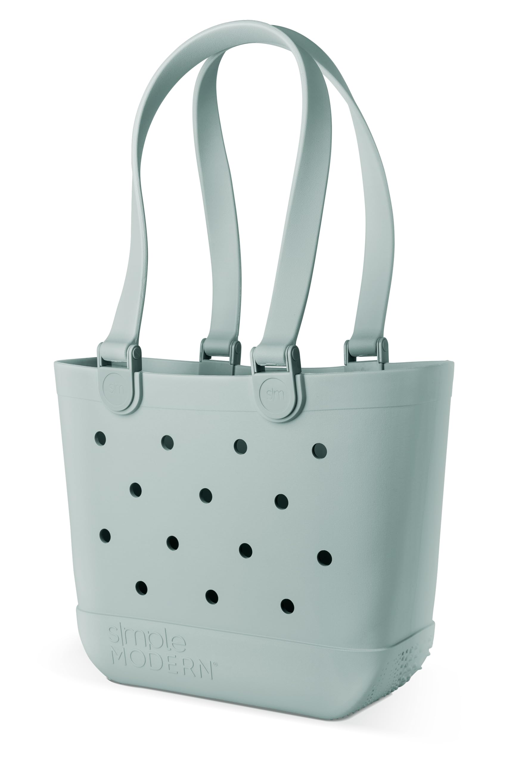 Simple Modern Beach Bag Rubber Tote | Waterproof Medium Tote Bag with Zipper Pocket for Pool, Groceries, Sports | Gifts For Women | Getaway Bag Collection | Almond Birch