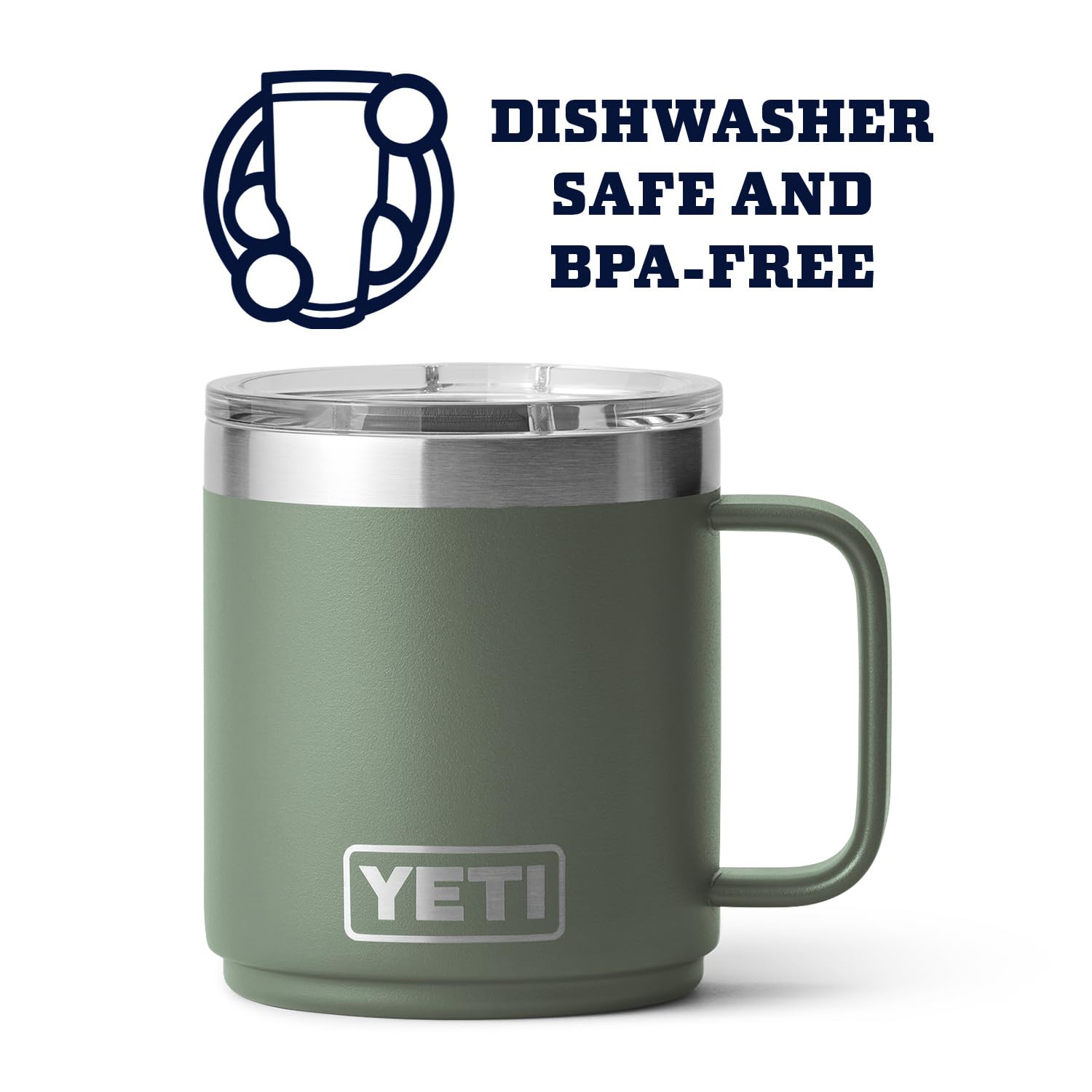 YETI Rambler 10 oz Stackable Mug, Vacuum Insulated, Stainless Steel with MagSlider Lid