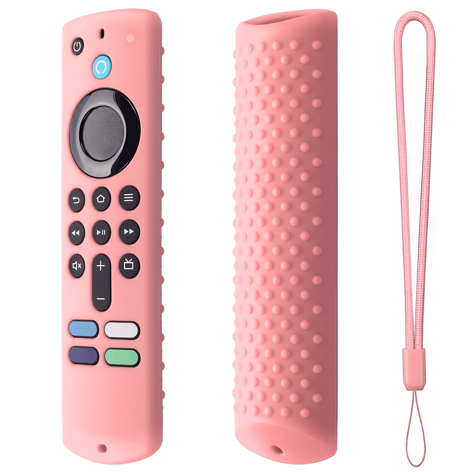 Silicone Remote Cover for Fire TV Stick 4K (2nd Gen) 2023, Fire TV Stick (3rd Gen) 2021,Fire TV Stick 4k&4K Max (2021 Release) Silicone Protective Case with Lanyard(Lavender Gray)