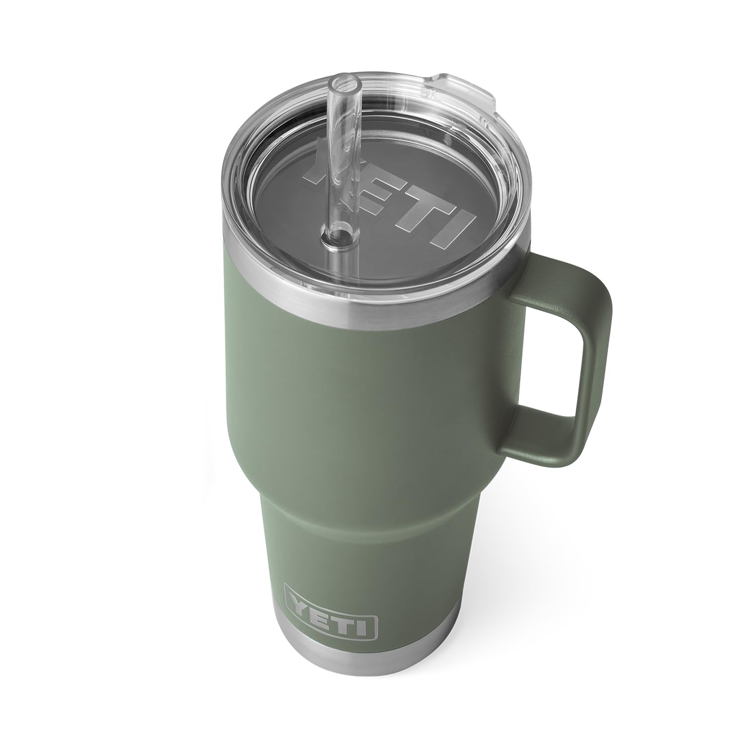 YETI Rambler Tumbler with Handle and Straw Lid, Vacuum Insulated Travel Mug, Stainless Steel