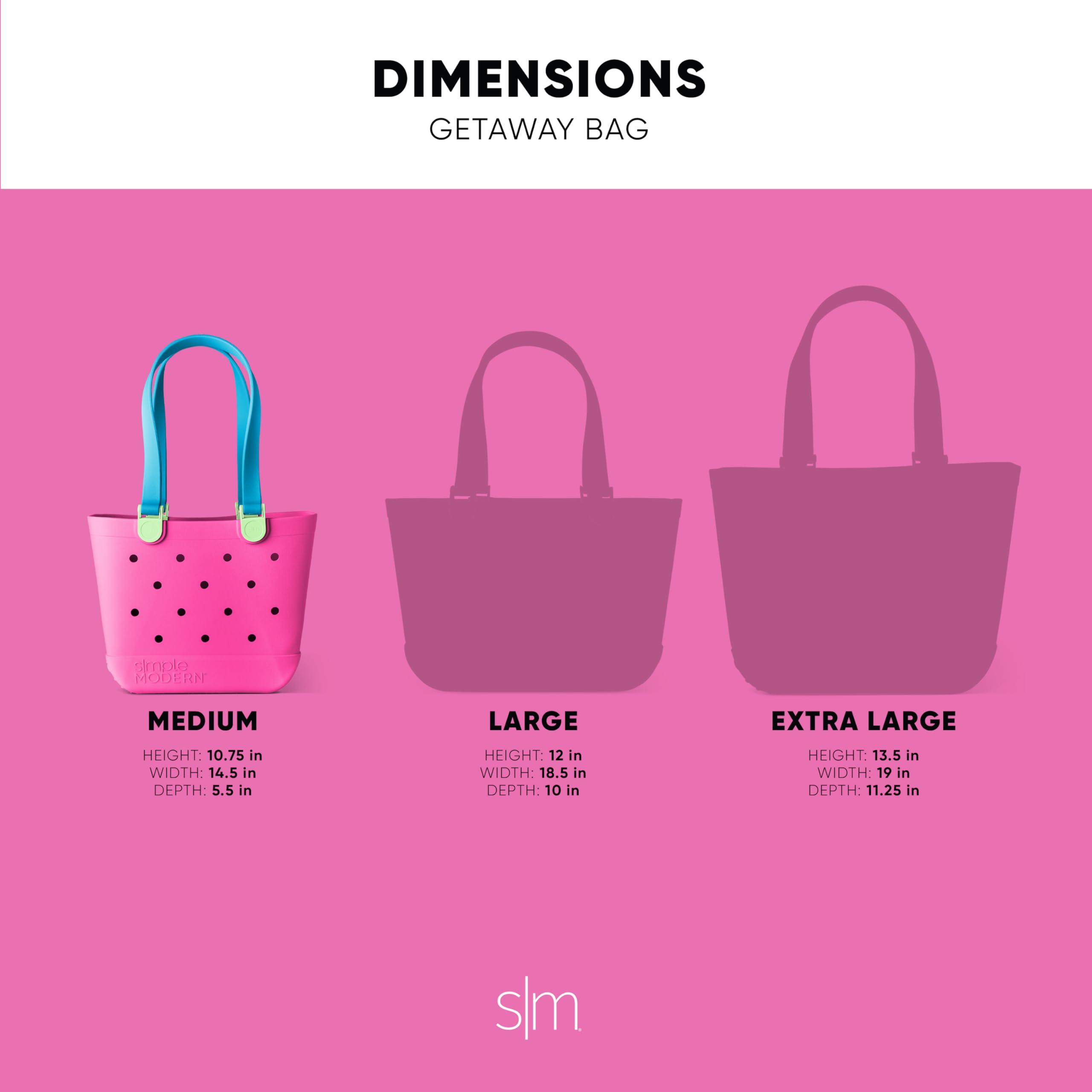 Simple Modern Beach Bag Rubber Tote | Waterproof Medium Tote Bag with Zipper Pocket for Pool, Groceries, Sports | Gifts For Women | Getaway Bag Collection | Almond Birch