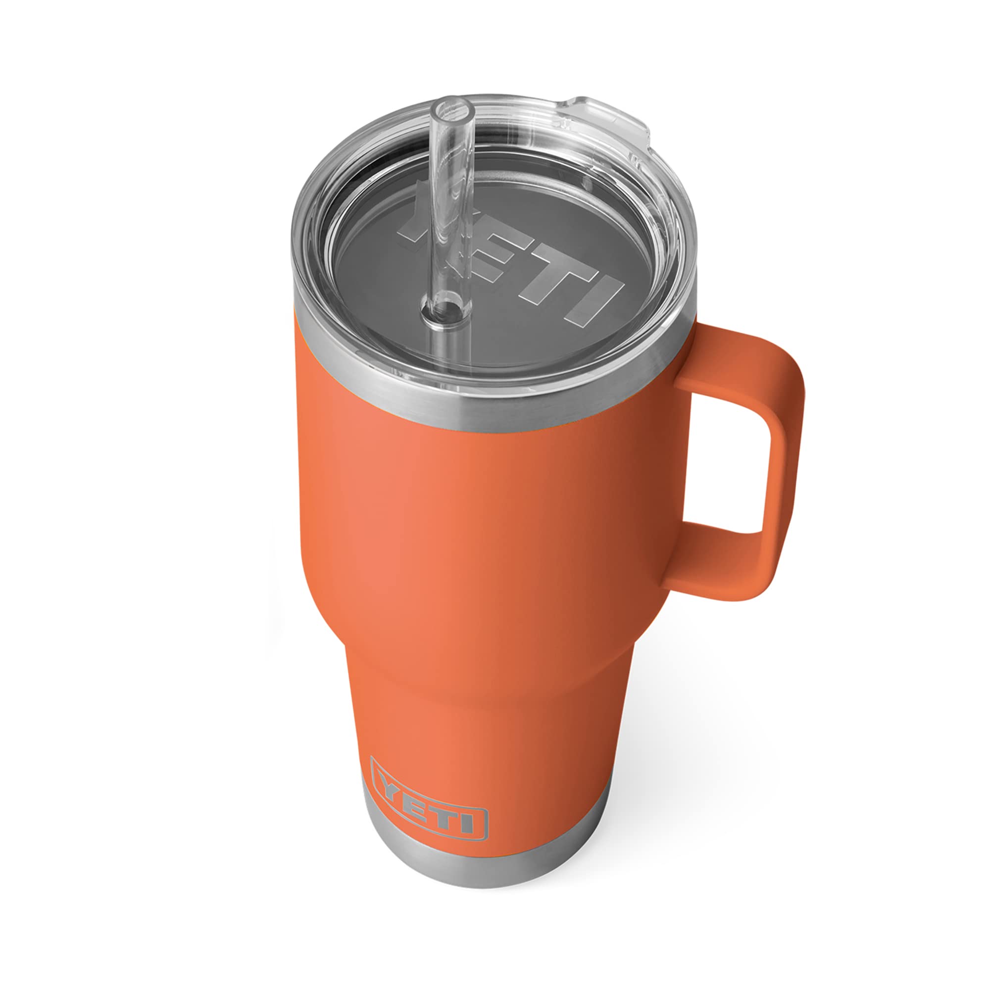 YETI Rambler Tumbler with Handle and Straw Lid, Vacuum Insulated Travel Mug, Stainless Steel