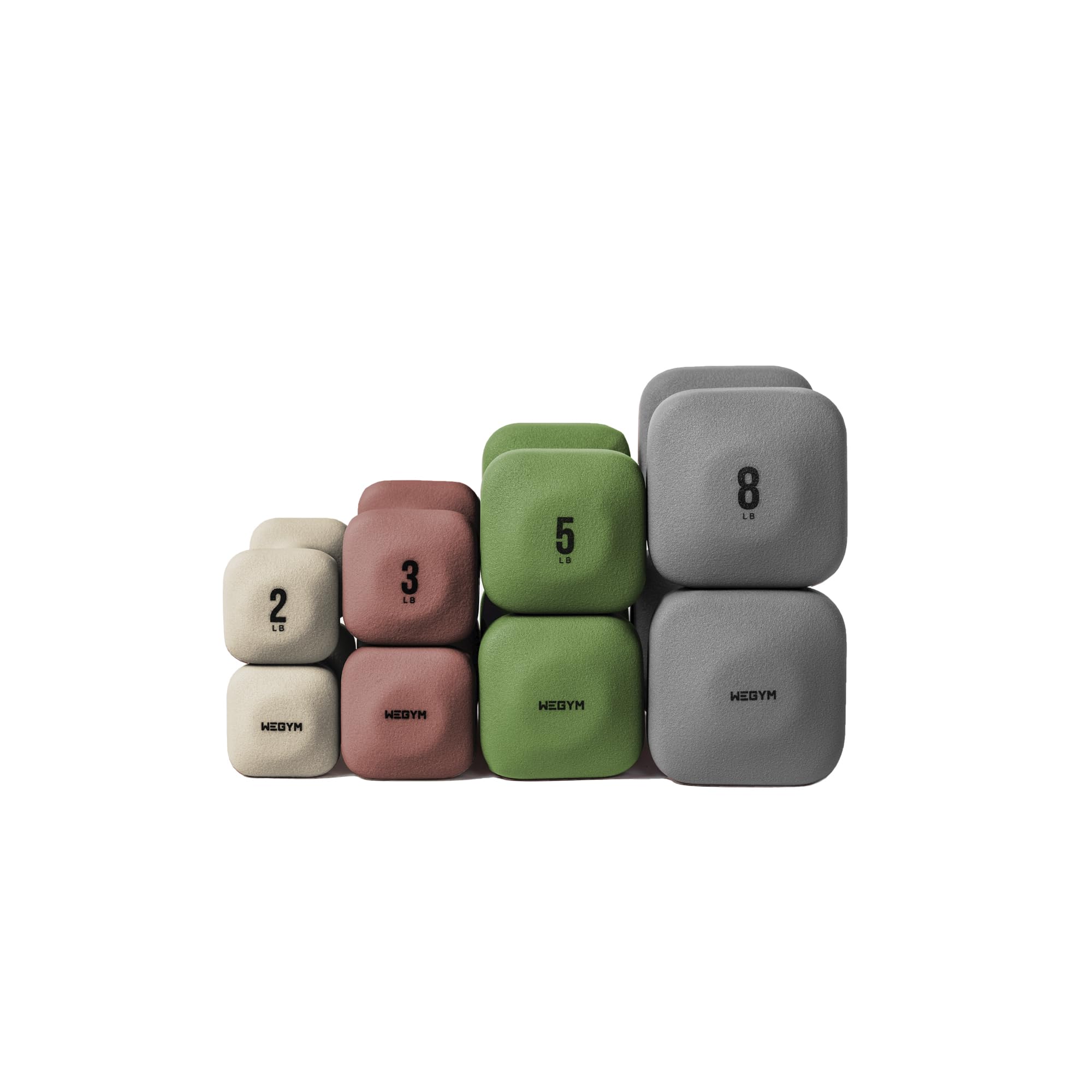 WeGym SafeGrip Dumbbells, Anti-Slip, Anti-Roll, Thick Handles, Free Weights, Square Dumbbells for Secure Workouts at Home, Weightlifting, and Personal Training