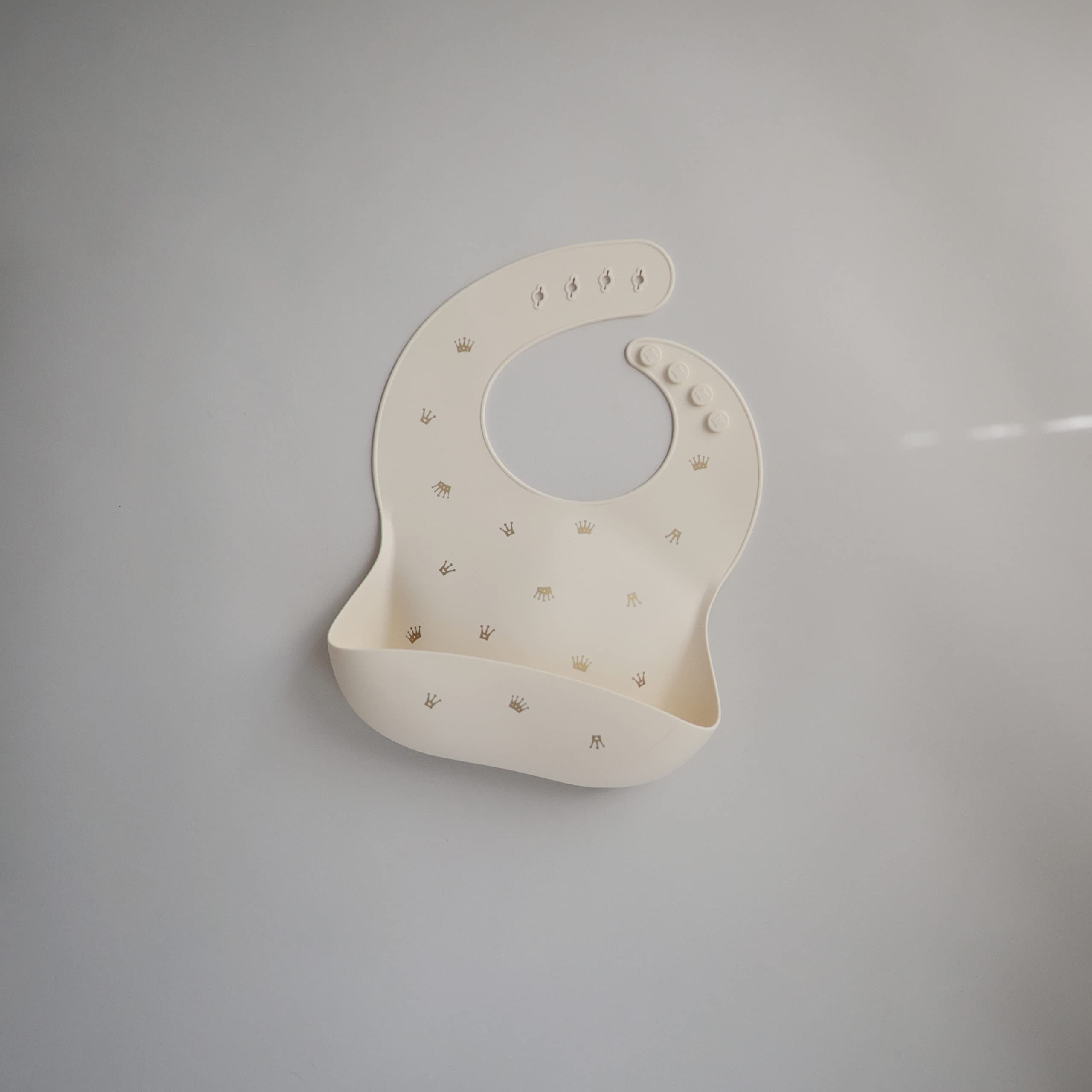 mushie Silicone Baby Bib | Adjustable Fit Waterproof Bibs (Whales)