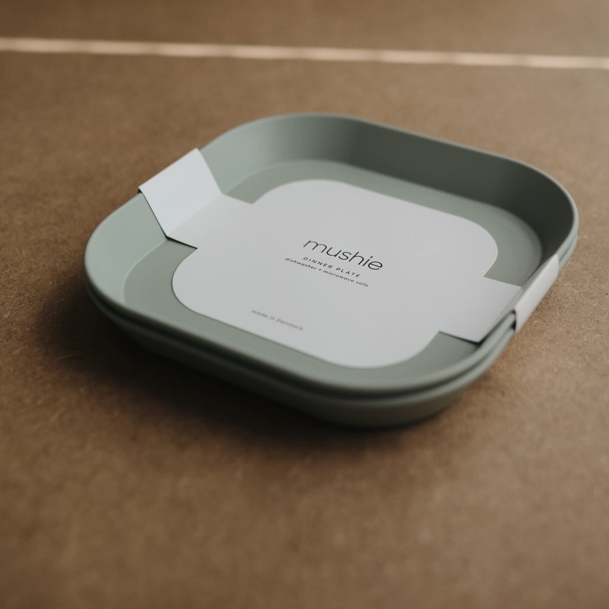 mushie Flatware Fork and Spoon Set for Kids | Made in Denmark (Sage)