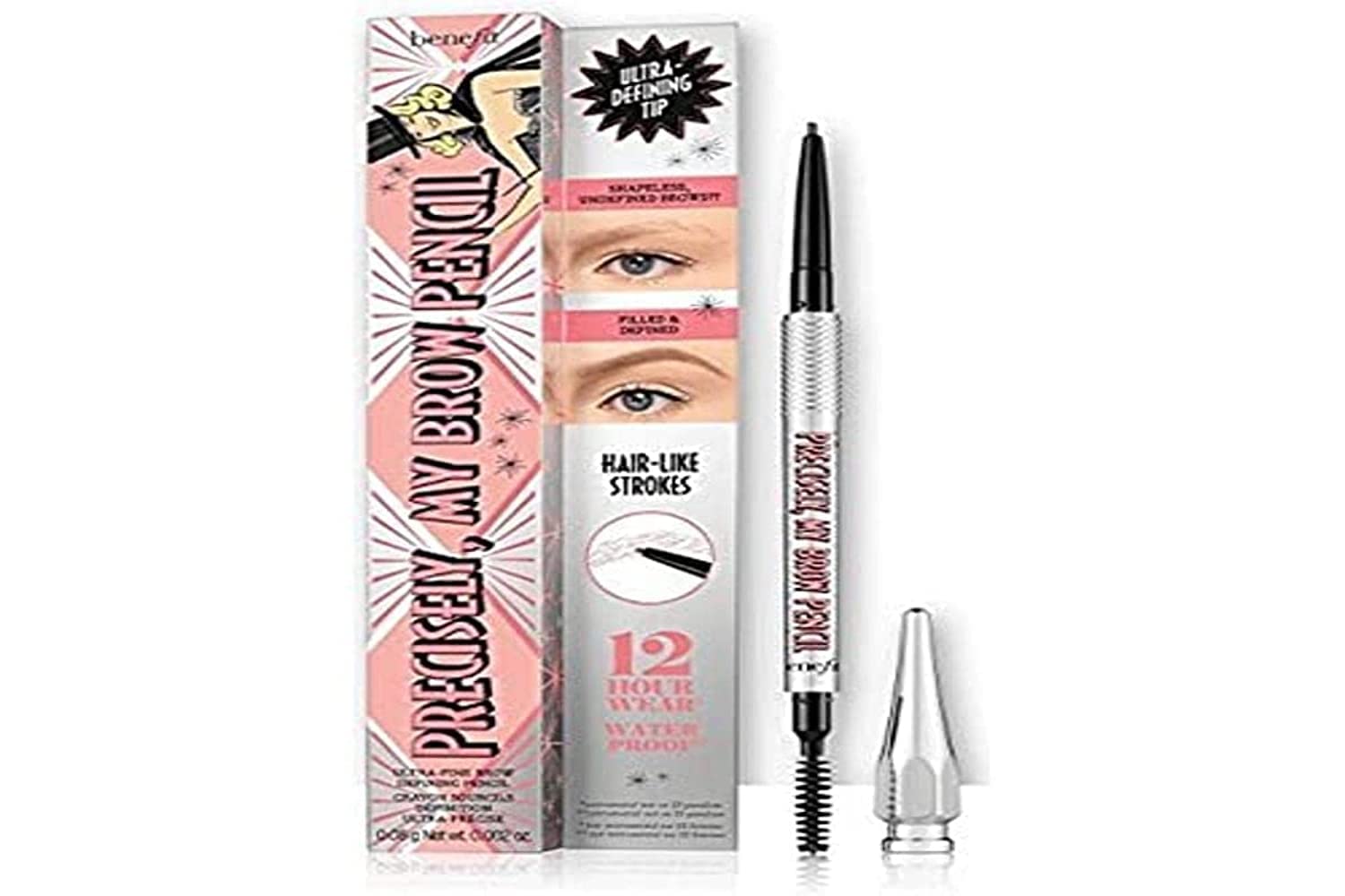 Benefit Precisely My Brow Pencil Ultra Fine Brow Defining, No. 4, Medium, 0.002 Ounce