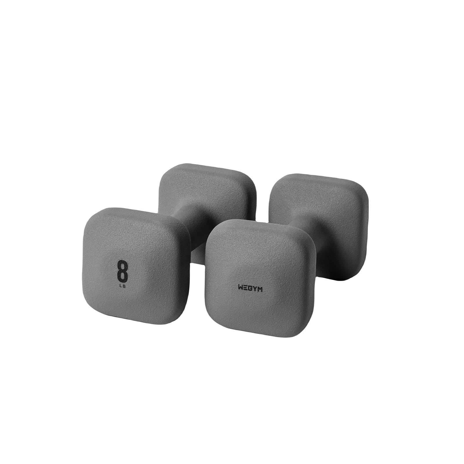 WeGym SafeGrip Dumbbells, Anti-Slip, Anti-Roll, Thick Handles, Free Weights, Square Dumbbells for Secure Workouts at Home, Weightlifting, and Personal Training