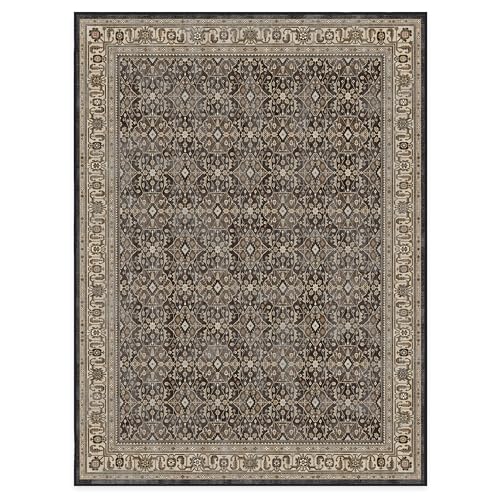 RUGGABLE – Alessia Dark Wood – Machine Washable Area Rug – Pet & Child Friendly – Stain & Water Resistant – Non-Slip – 5&