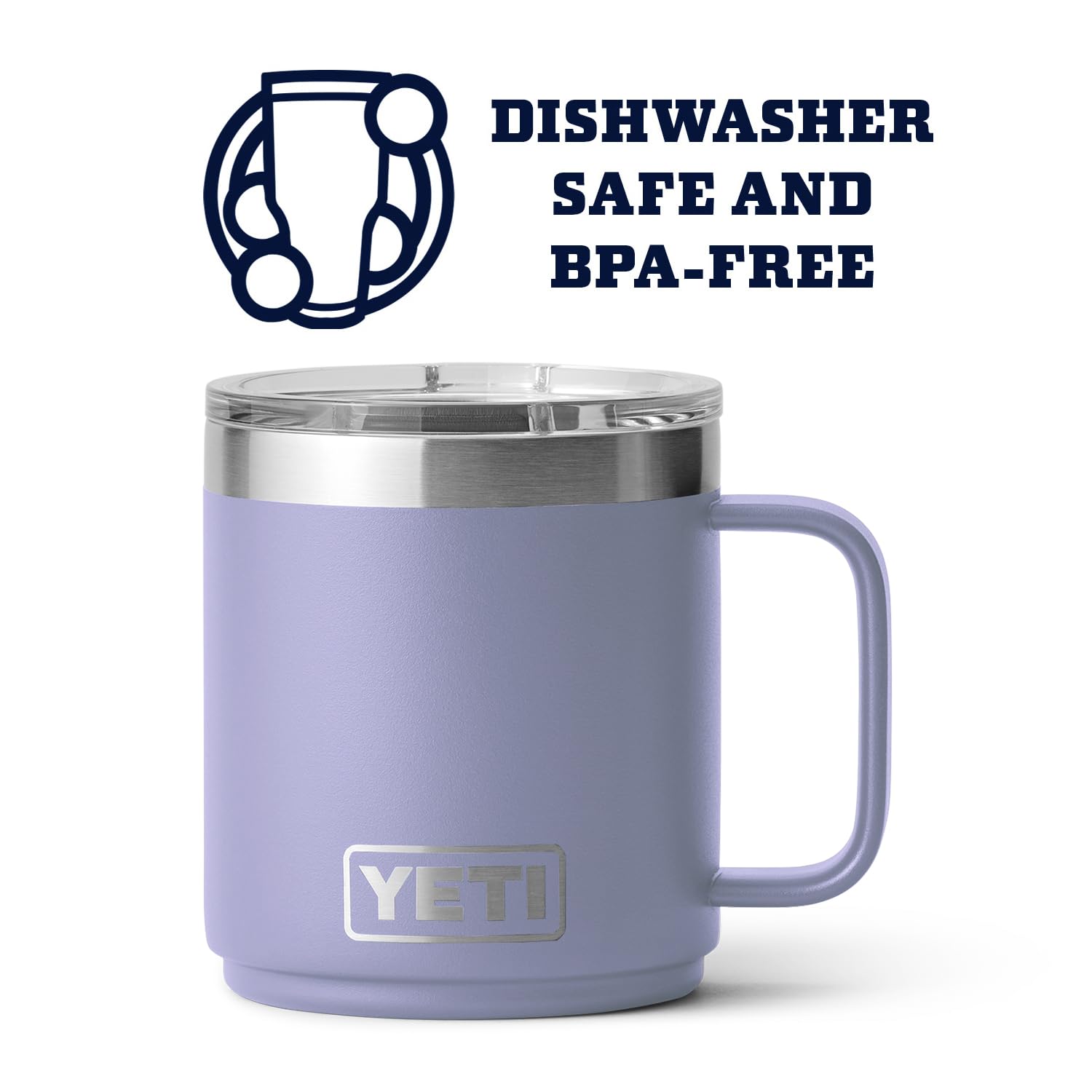 YETI Rambler 10 oz Stackable Mug, Vacuum Insulated, Stainless Steel with MagSlider Lid