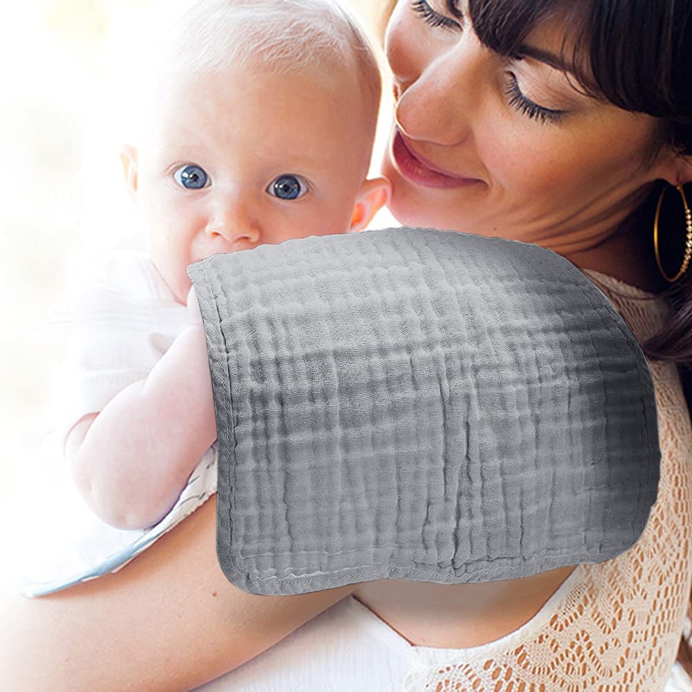 Yoofoss Muslin Burp Cloths for Baby 10 Pack 100% Cotton Baby Washcloths for Boys Girls Large 20&