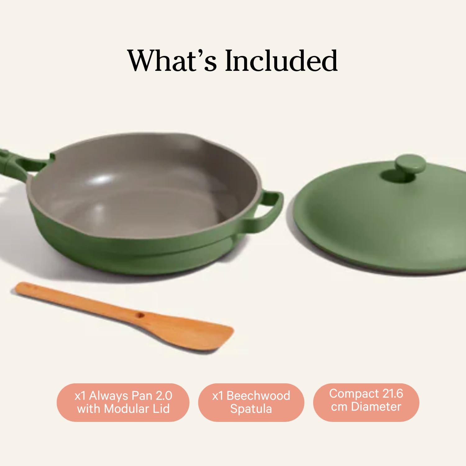 Our Place Always Pan 2.0-10.5-Inch Nonstick, Toxin-Free Ceramic Cookware | Versatile Frying Pan, Skillet, Saute Pan | Stainless Steel Handle | Oven Safe | Lightweight Aluminum Body | Steam