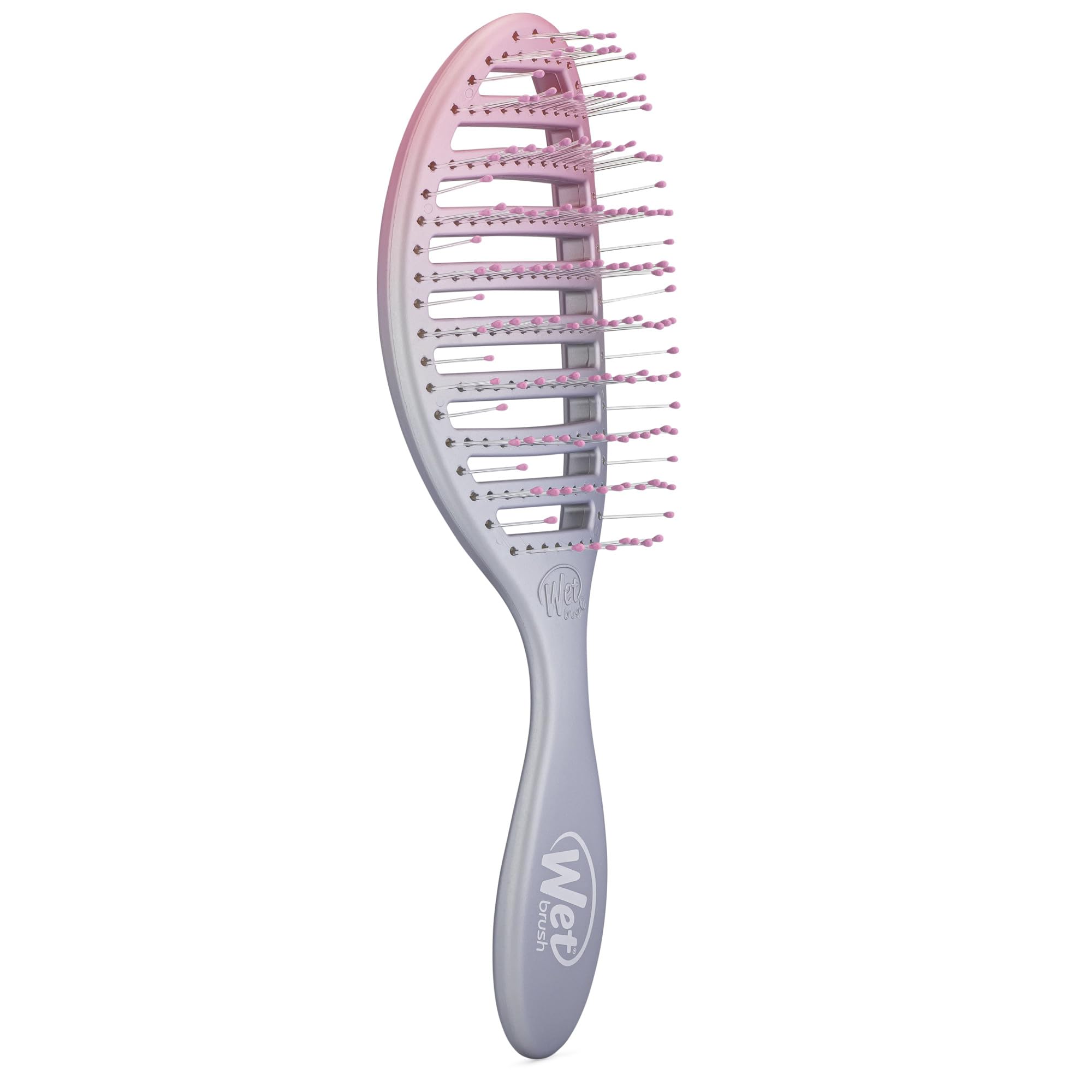 Wet Brush Speed Dry Hair Brush - Pink/Purple (Feel Good Ombre) - Vented Design and Ultra Soft HeatFlex Bristles Are Blow Dry Safe With Ergonomic Handle Manages Tangle and Uncontrollable Hair - Pain-Free