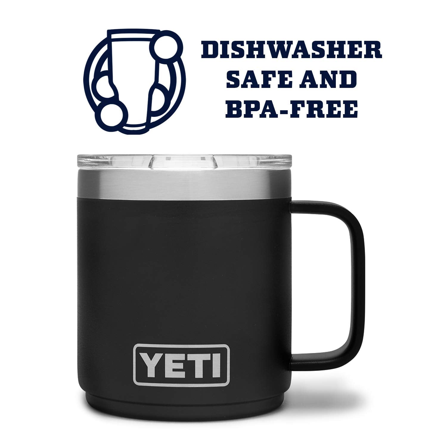 YETI Rambler 10 oz Stackable Mug, Vacuum Insulated, Stainless Steel with MagSlider Lid