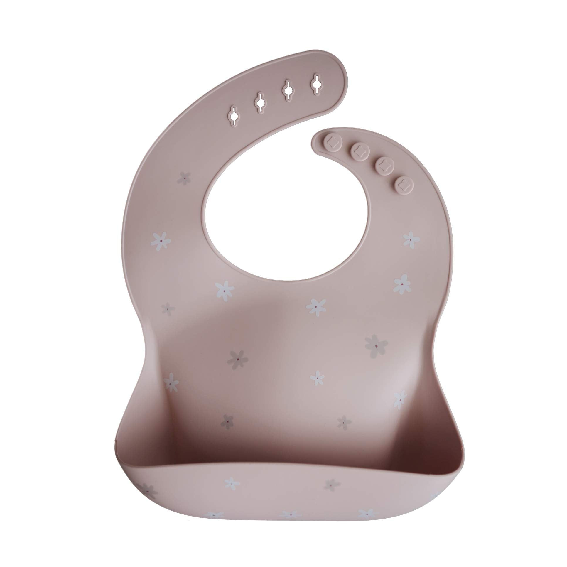 mushie Silicone Baby Bib | Adjustable Fit Waterproof Bibs (Whales)