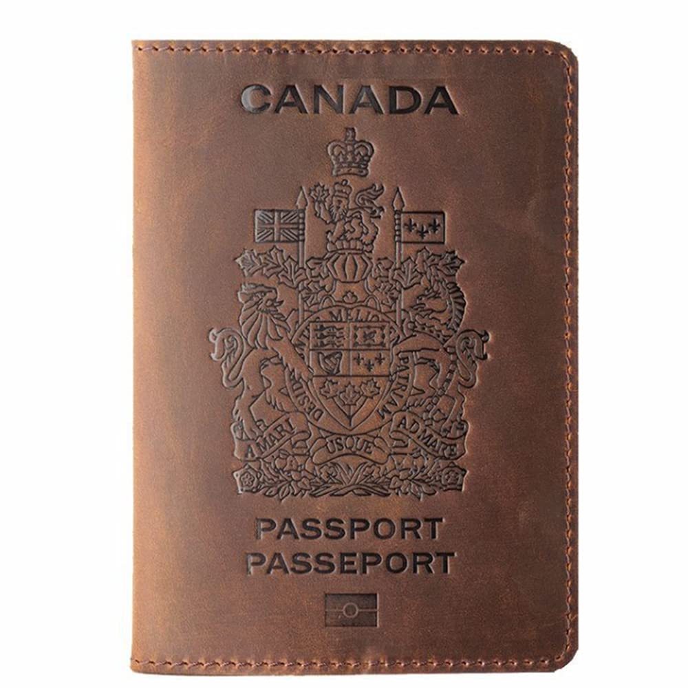 Genuine Leather Passport Covers for Canada Men&