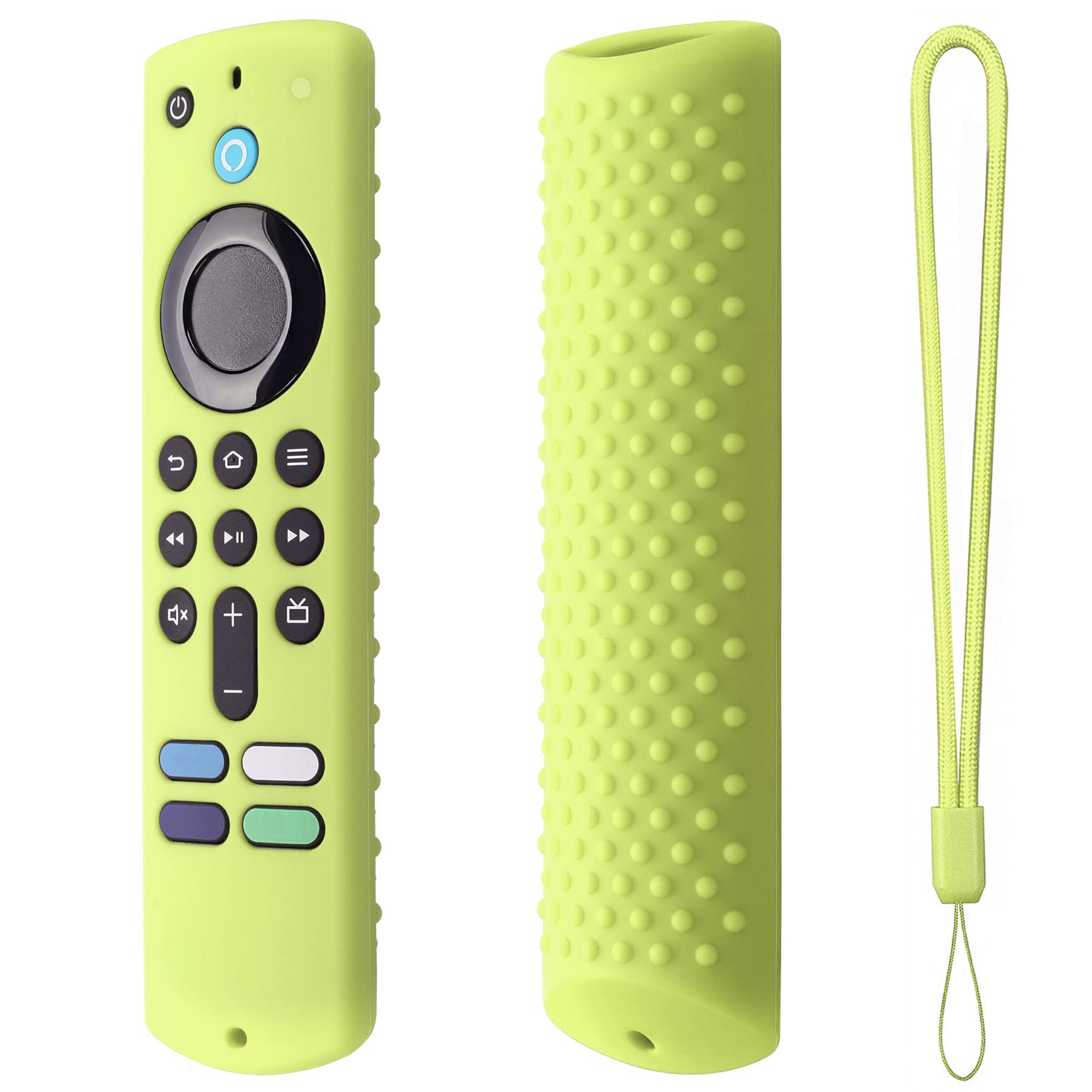 Silicone Remote Cover for Fire TV Stick 4K (2nd Gen) 2023, Fire TV Stick (3rd Gen) 2021,Fire TV Stick 4k&4K Max (2021 Release) Silicone Protective Case with Lanyard(Lavender Gray)