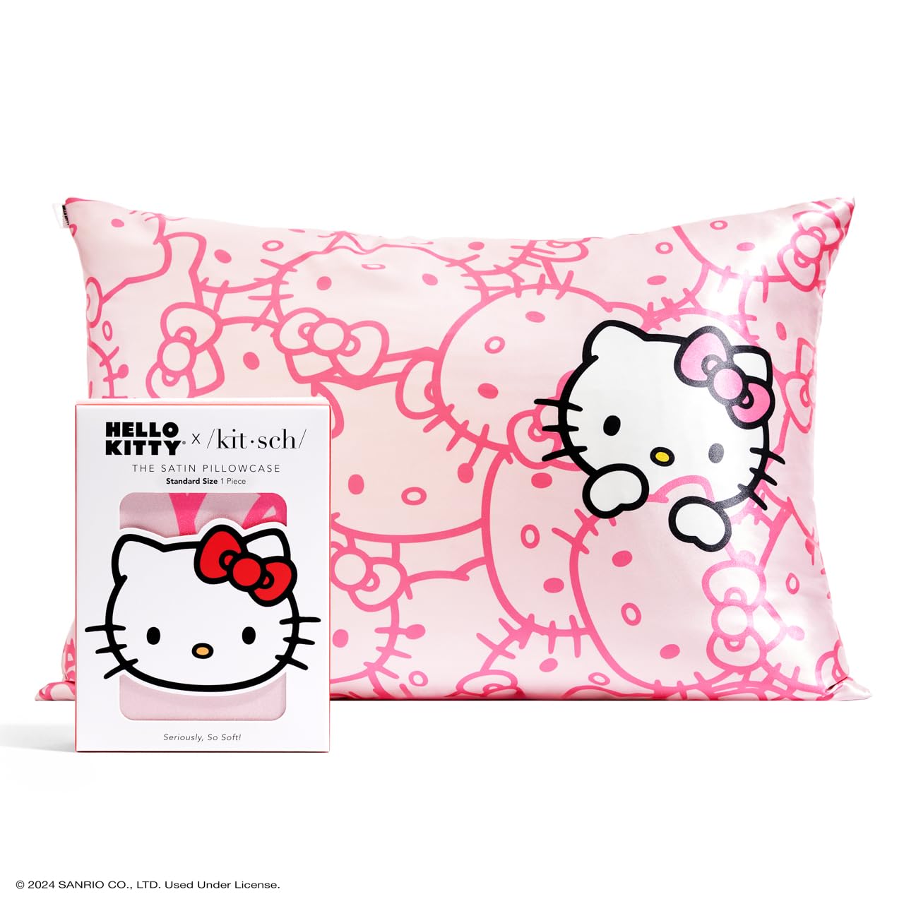 Kitsch Satin Pillowcase with Zipper for Hair & Skin, Softer Than Silk Pillow Cases Queen, Smooth Pillow Covers, Machine Washable, Wrinkle-Free, Cooling Satin Pillow Cases Standard Size 19"x26", Ivory