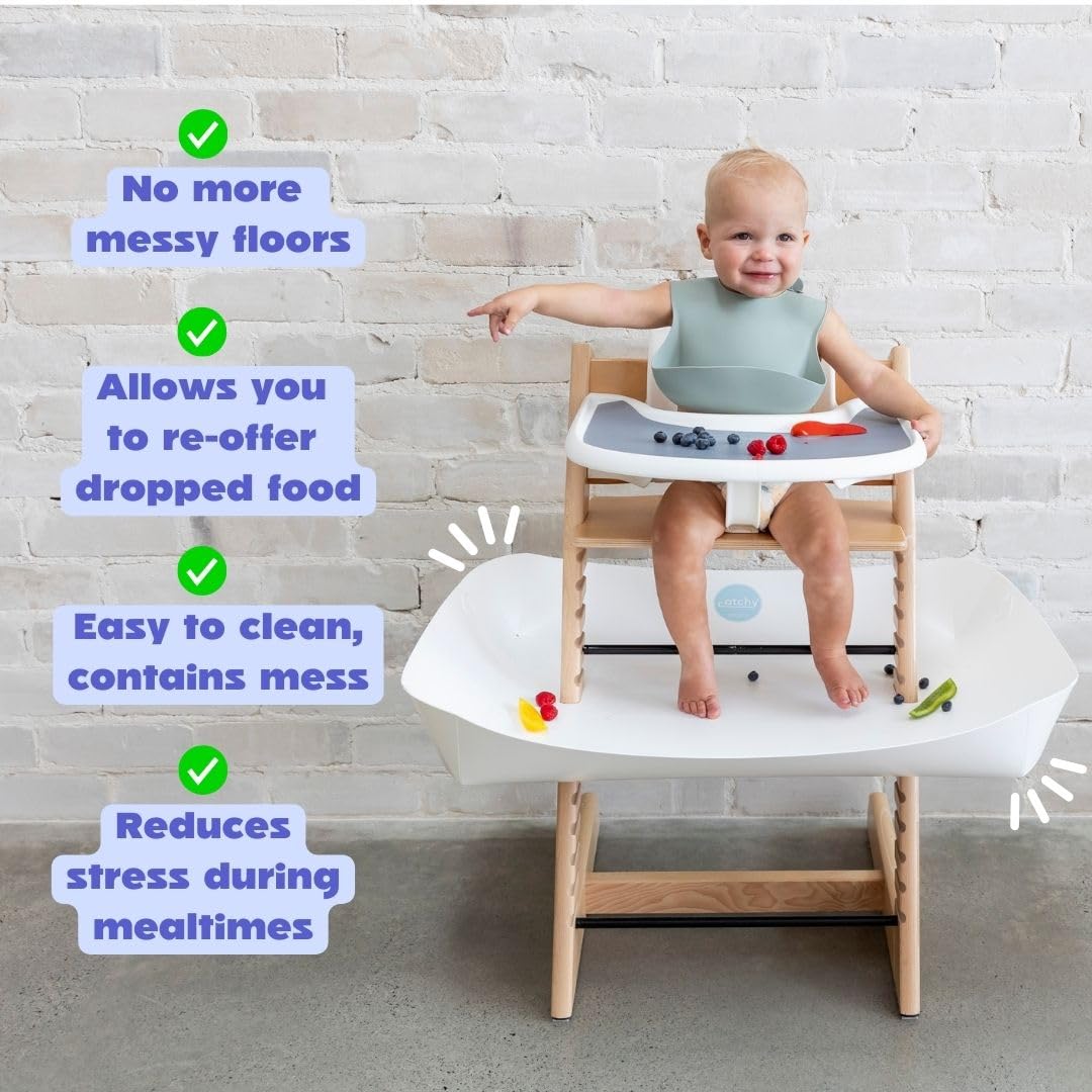 CATCHY - Food Catcher - Compatible with Stokke Clikk High Chair - Highchair Sold SEPARATELY - Baby & Toddler Food & Mess Catcher - Under High Chair Accessory - Baby Feeding Essentials