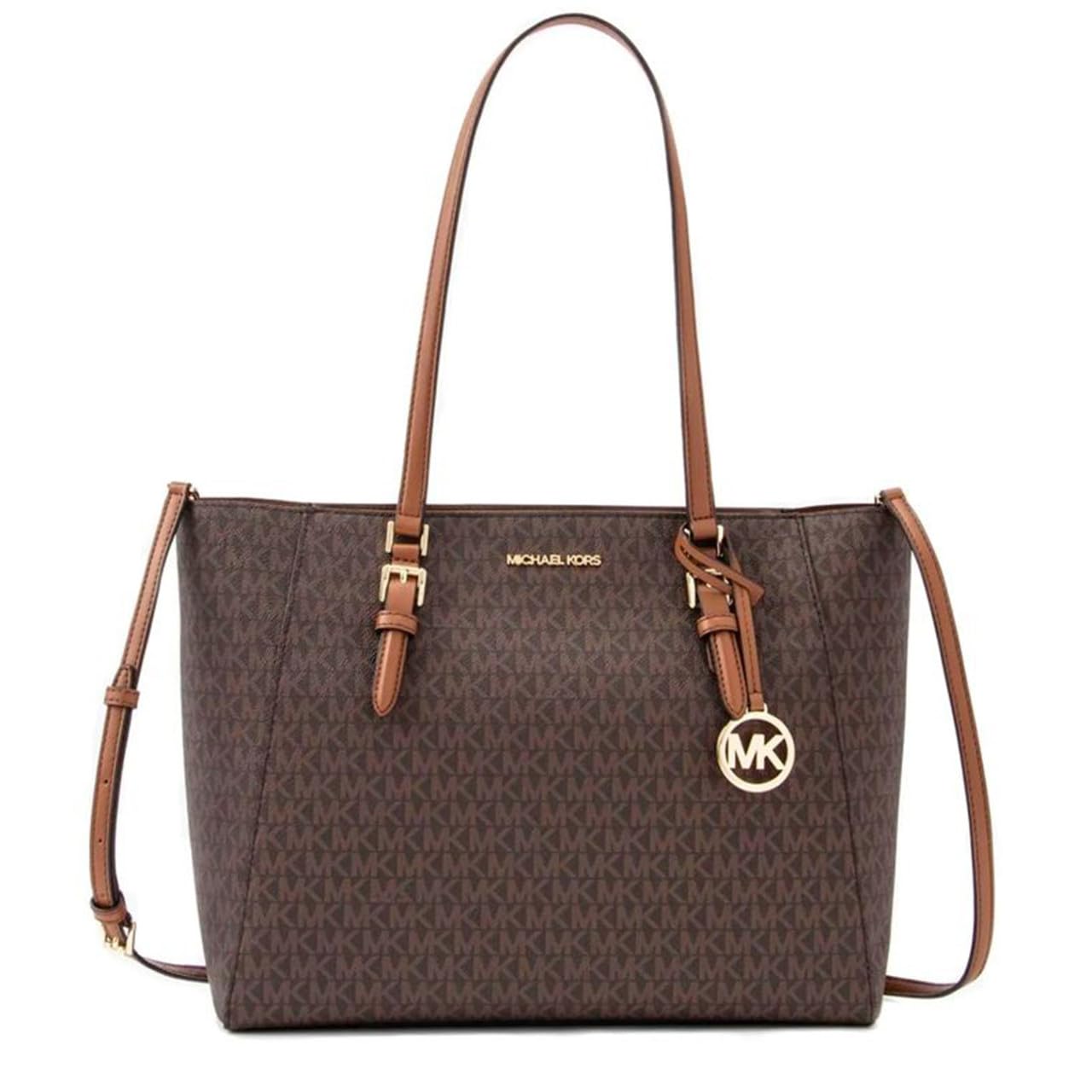 Michael Kors Charlotte Large 3-in-1 Tote Crossbody Handbag Leather