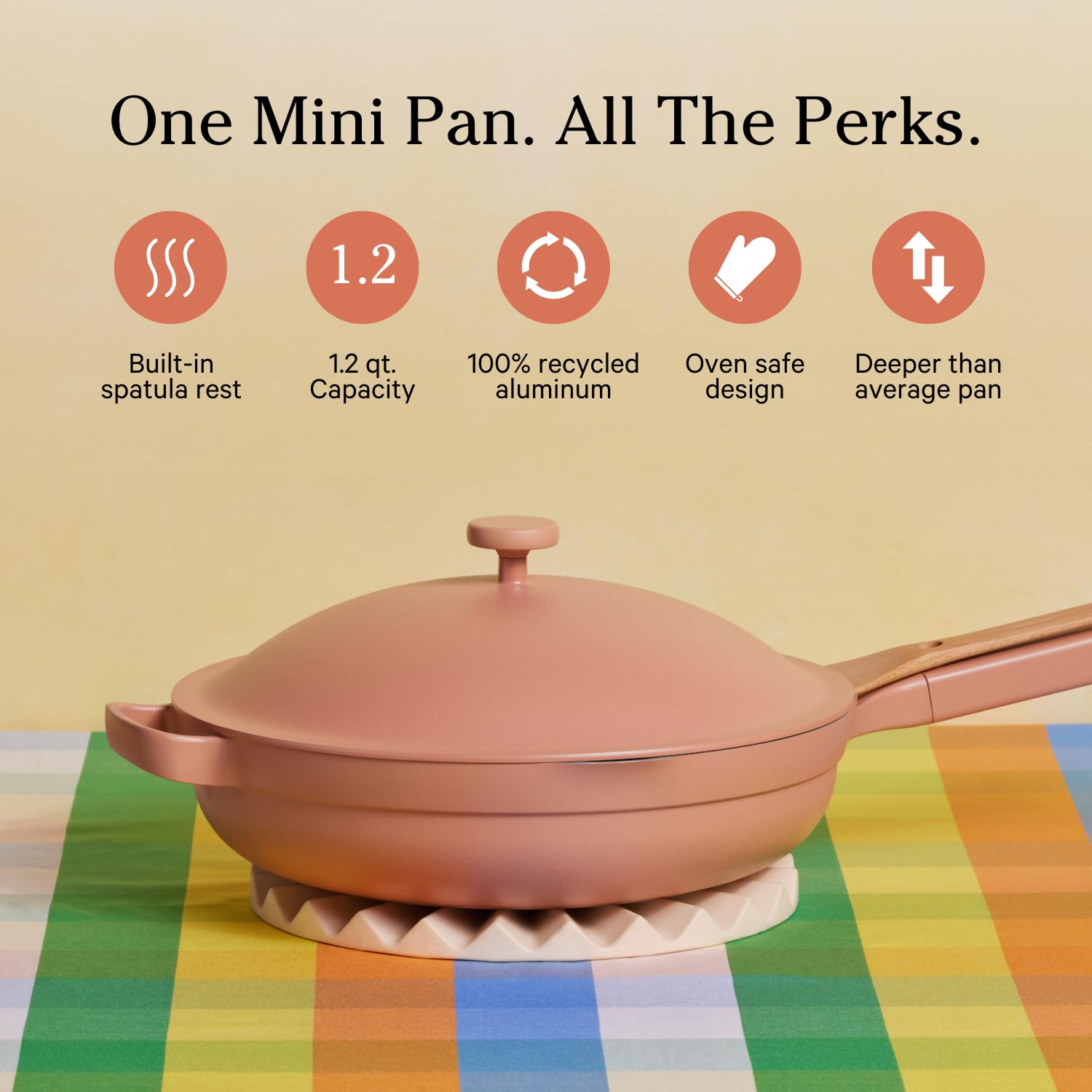 Our Place Always Pan 2.0-10.5-Inch Nonstick, Toxin-Free Ceramic Cookware | Versatile Frying Pan, Skillet, Saute Pan | Stainless Steel Handle | Oven Safe | Lightweight Aluminum Body | Steam