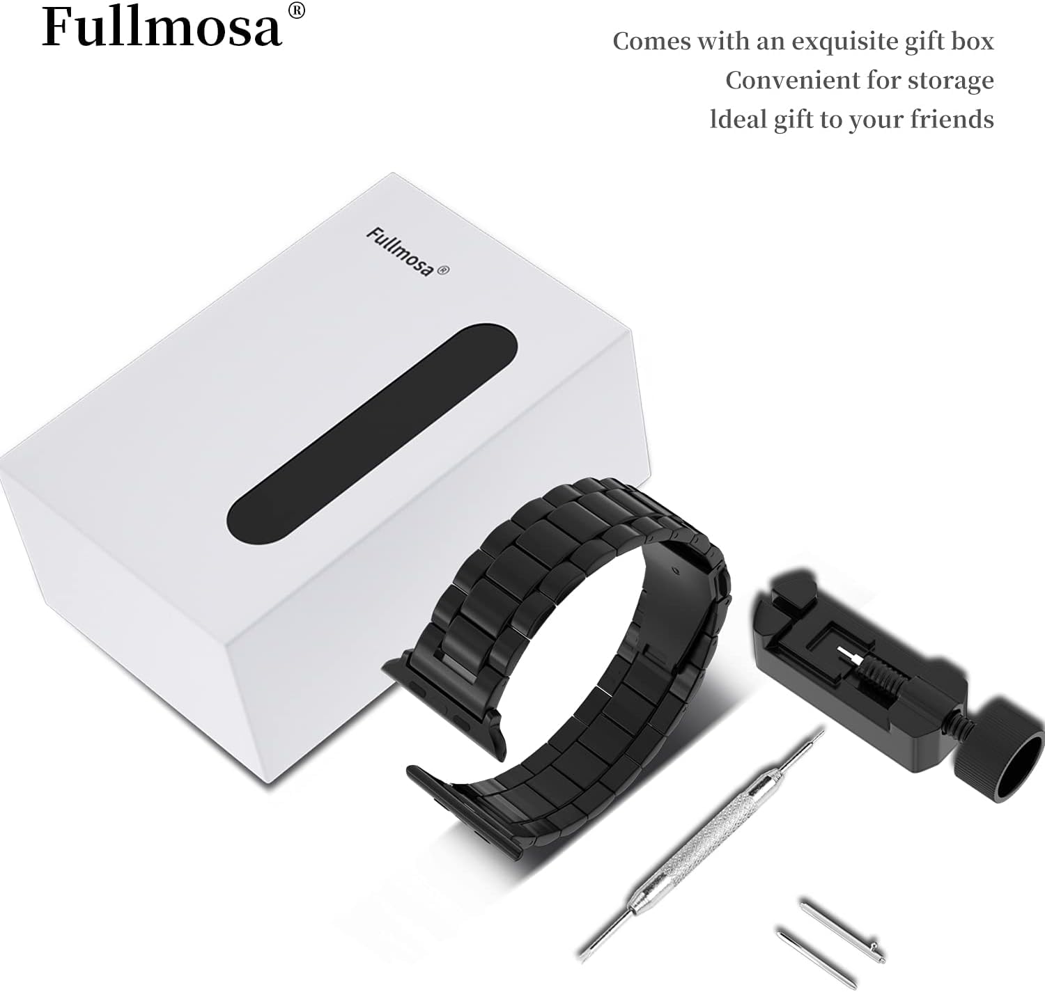 Fullmosa Compatible with Apple Watch Band 49mm 45mm 44mm 42mm 41mm 40mm 38mm, Stainless Steel iWatch Band with Case Compatible for Apple Watch Ultra 2 Ultra Series 10 9 8 7 6 5 4 3 2 1&iWatch SE