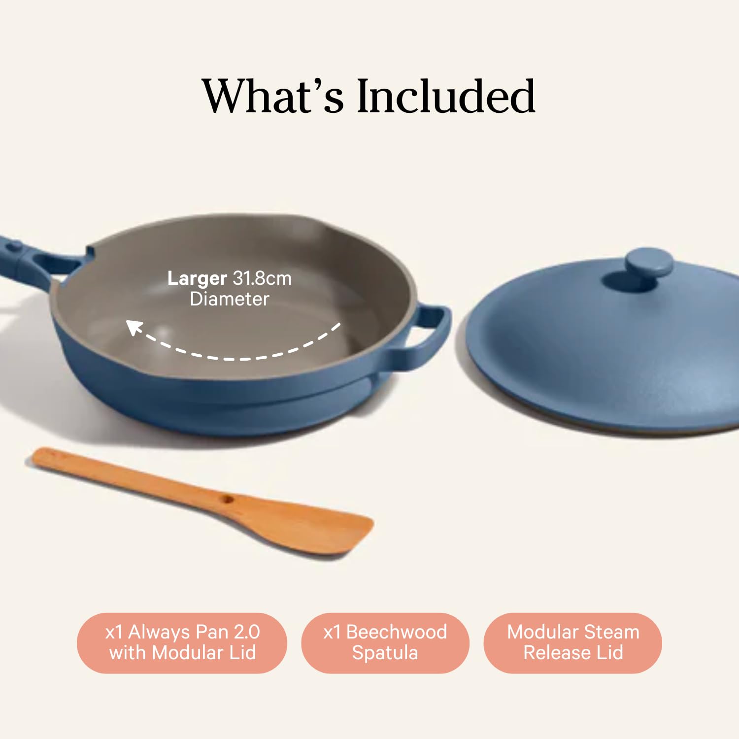 Our Place Always Pan 2.0-10.5-Inch Nonstick, Toxin-Free Ceramic Cookware | Versatile Frying Pan, Skillet, Saute Pan | Stainless Steel Handle | Oven Safe | Lightweight Aluminum Body | Steam
