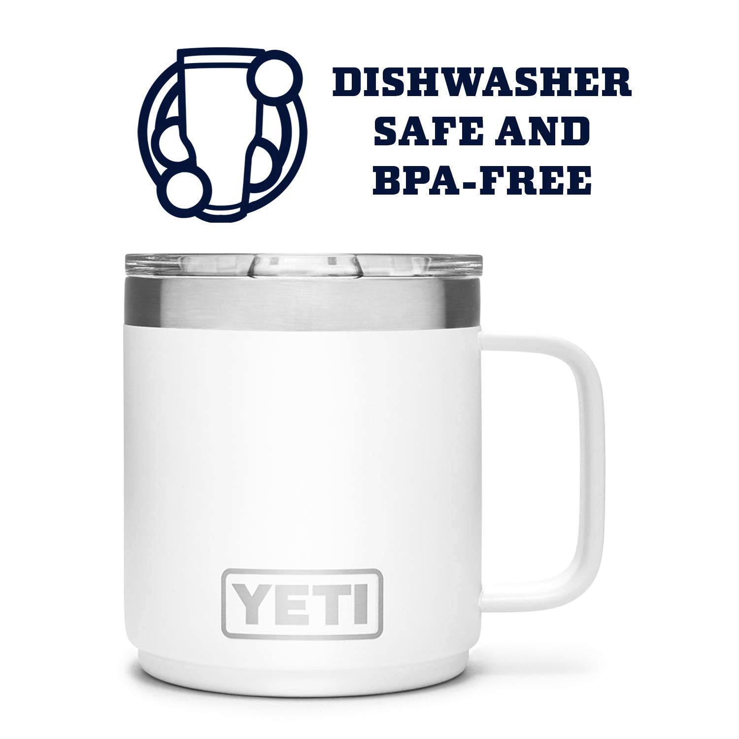 YETI Rambler 10 oz Stackable Mug, Vacuum Insulated, Stainless Steel with MagSlider Lid