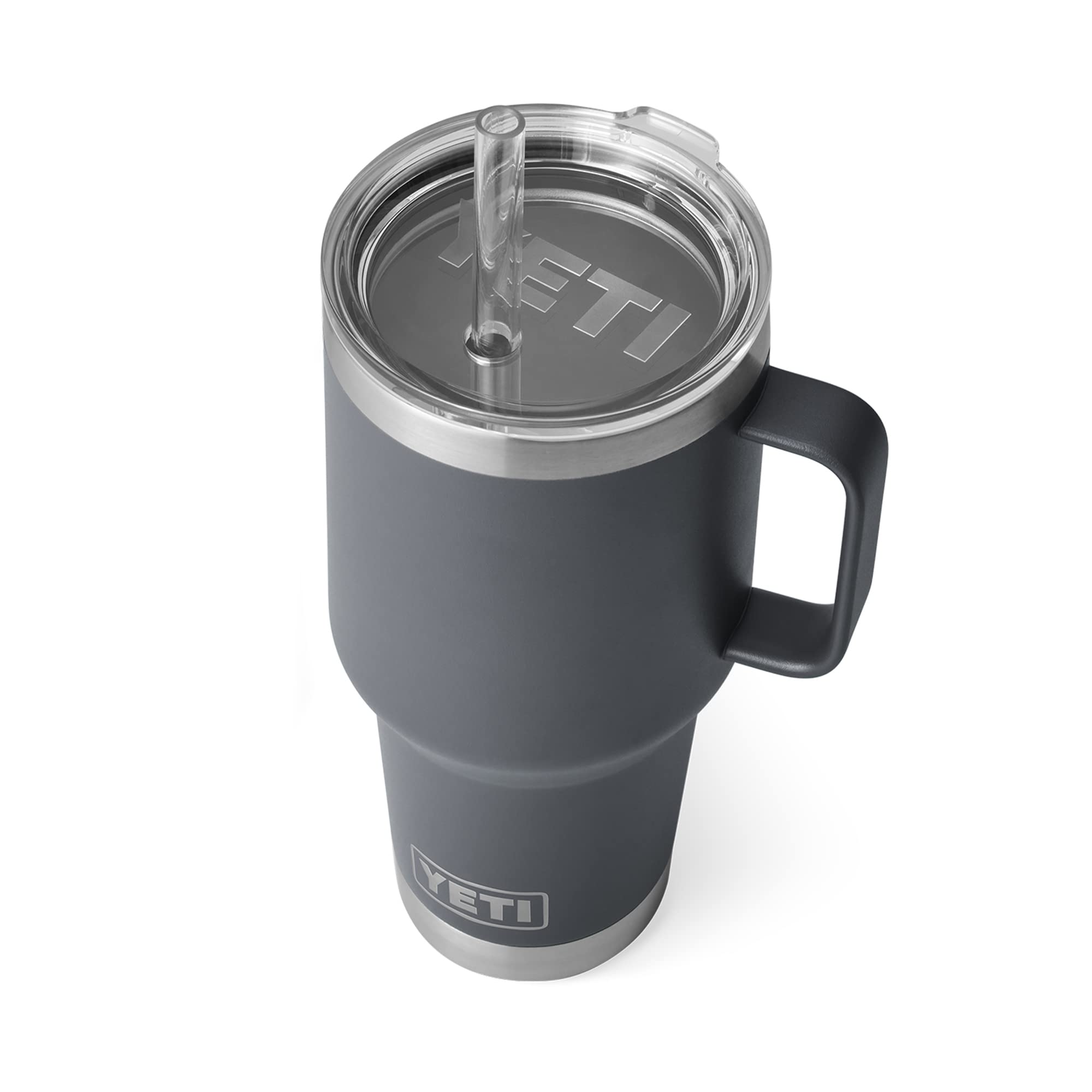 YETI Rambler Tumbler with Handle and Straw Lid, Vacuum Insulated Travel Mug, Stainless Steel