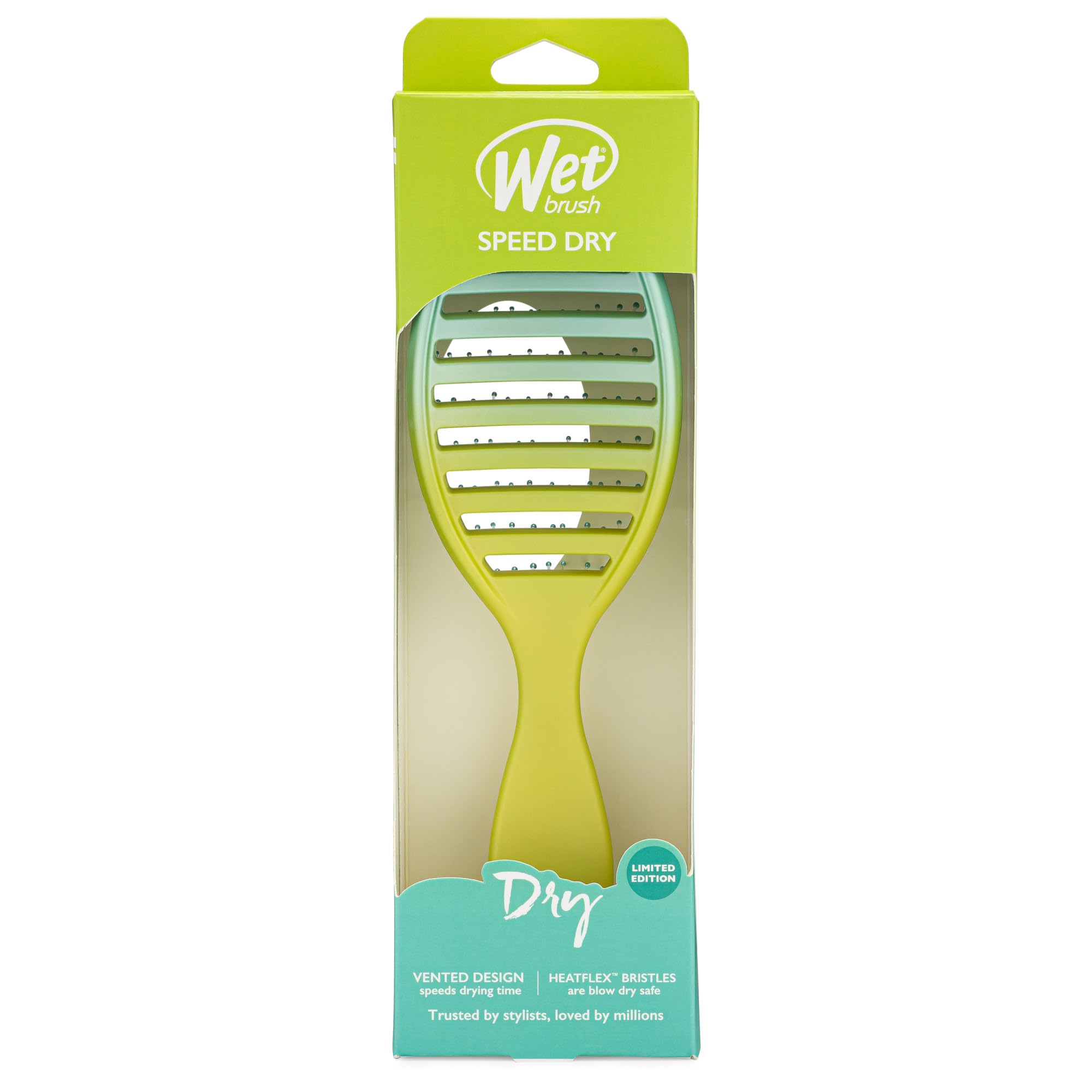 Wet Brush Speed Dry Hair Brush - Pink/Purple (Feel Good Ombre) - Vented Design and Ultra Soft HeatFlex Bristles Are Blow Dry Safe With Ergonomic Handle Manages Tangle and Uncontrollable Hair - Pain-Free