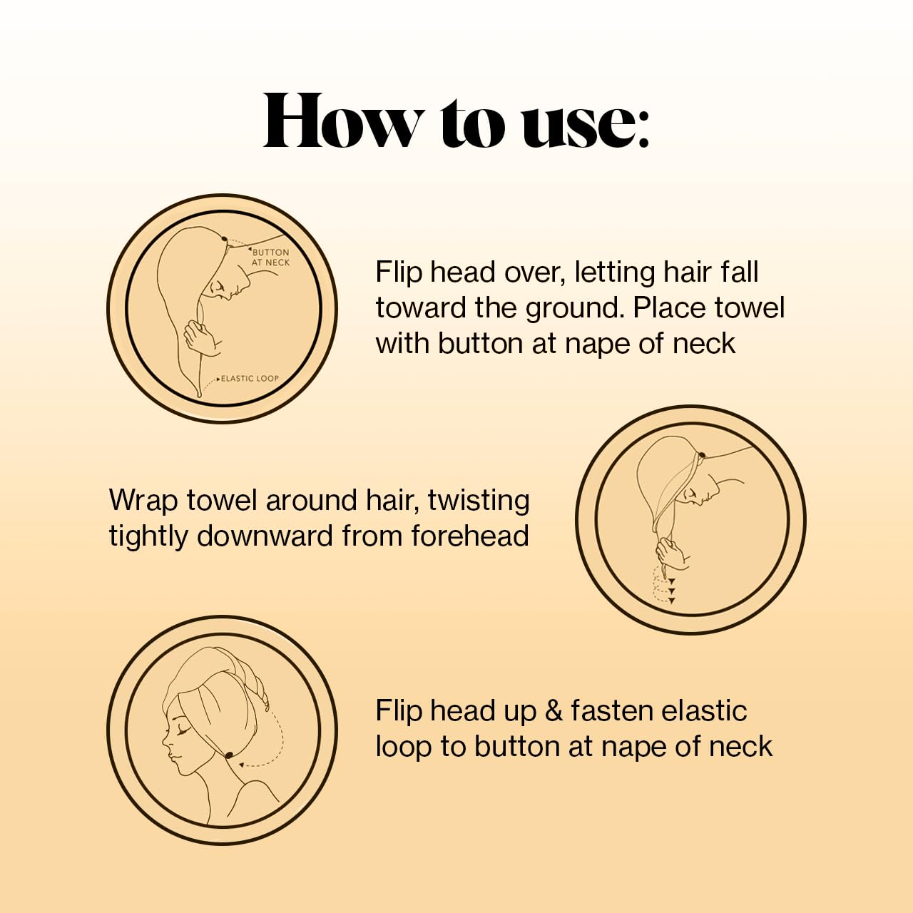 Kitsch Microfiber Hair Towel Wrap - Quick Dry Curly Hair Wraps for Women Wet Hair | Microfiber Towel for Hair | Hair Drying Towel Wrap | Hair Towels for Women | Hair Turban for Wet Hair (Blush)