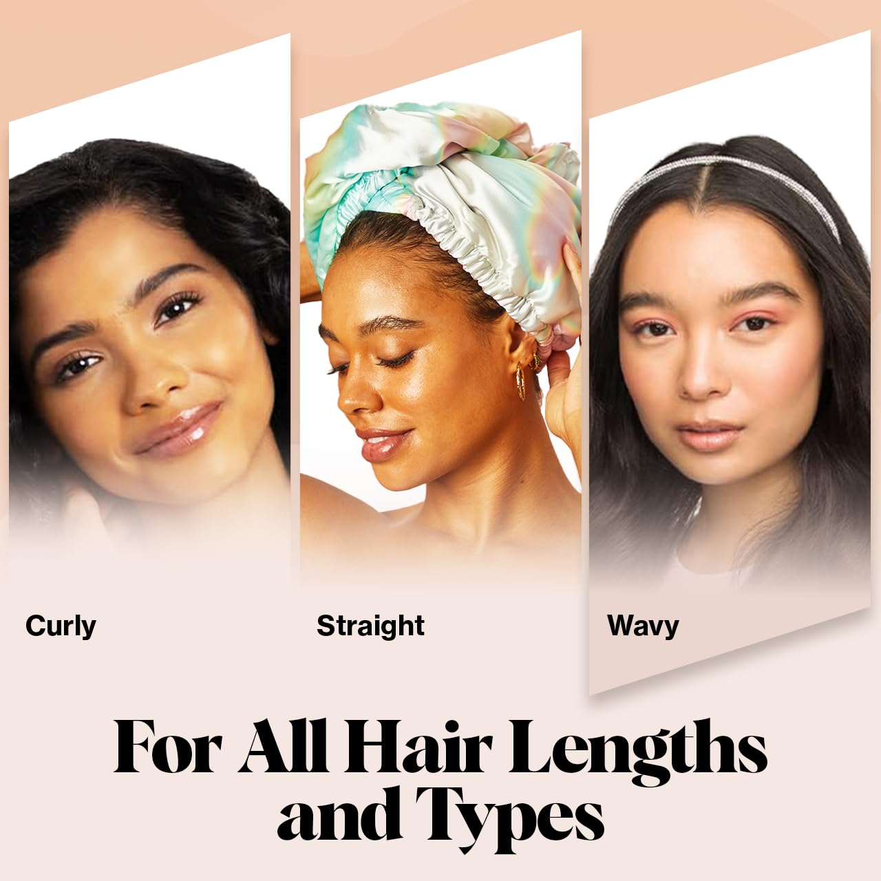 Kitsch Microfiber Hair Towel Wrap - Quick Dry Curly Hair Wraps for Women Wet Hair | Microfiber Towel for Hair | Hair Drying Towel Wrap | Hair Towels for Women | Hair Turban for Wet Hair (Blush)