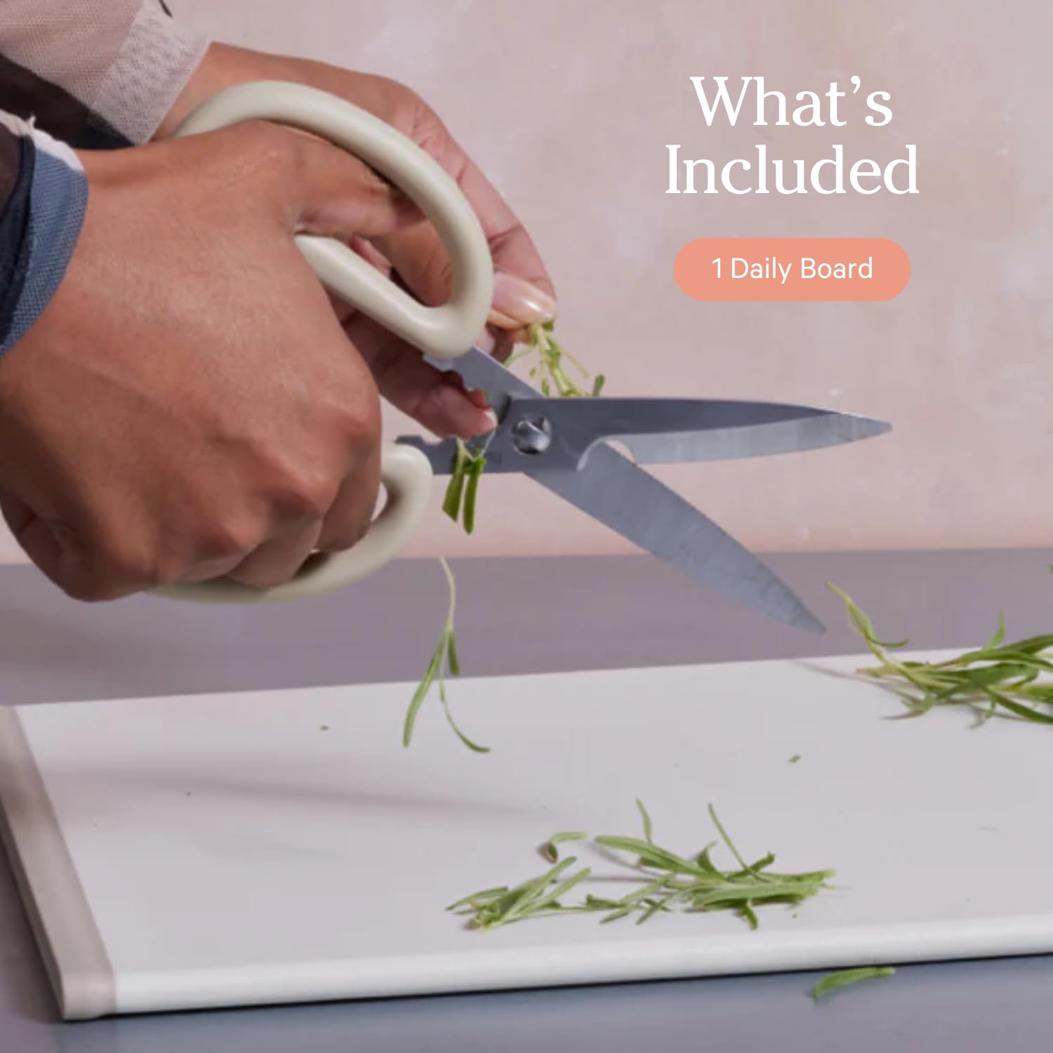 Our Place Daily Board - Double-Sided, Non-Slip, 100% Recycled Plastic Cutting Board | BPA-Free | Easy-Grip Handles | Sustainable Kitchen Essential | Steam