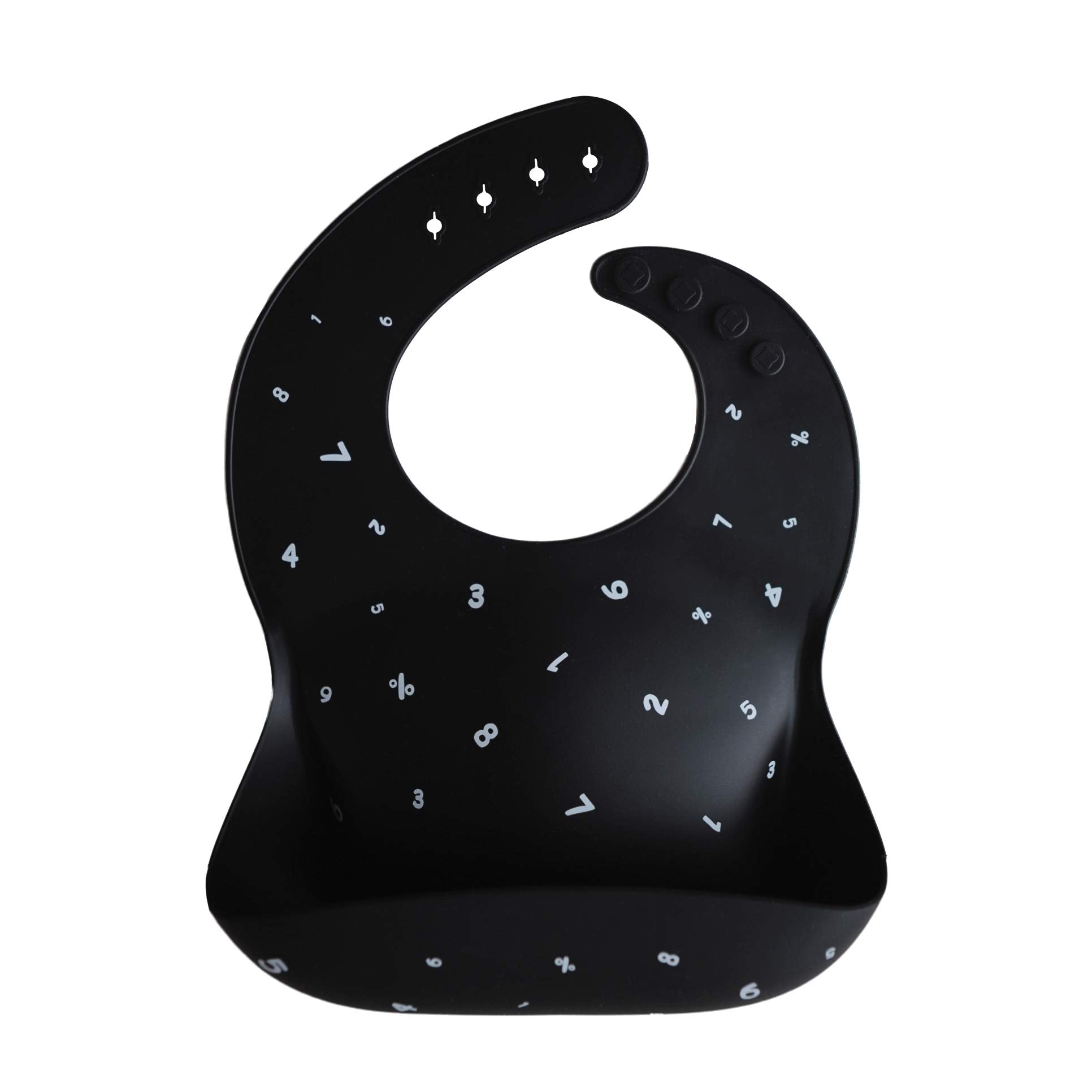 mushie Silicone Baby Bib | Adjustable Fit Waterproof Bibs (Whales)