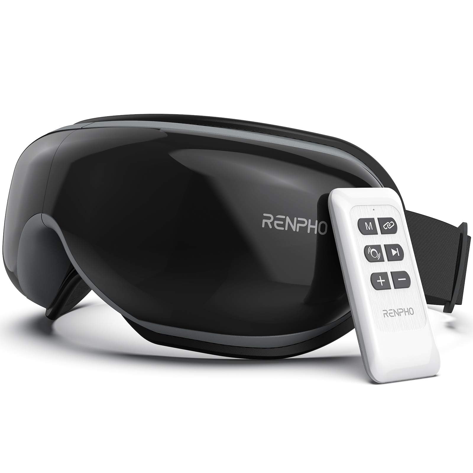 RENPHO Eyeris1 Eye Mask with Heat, Remote Control, Bluetooth Music, Ideal Christmas Birthday Gifts, Electric Eye Care Device, Rechargeable Sleep Mask for Eye Relaxation, Improve Sleep, Reduce Eye Bags