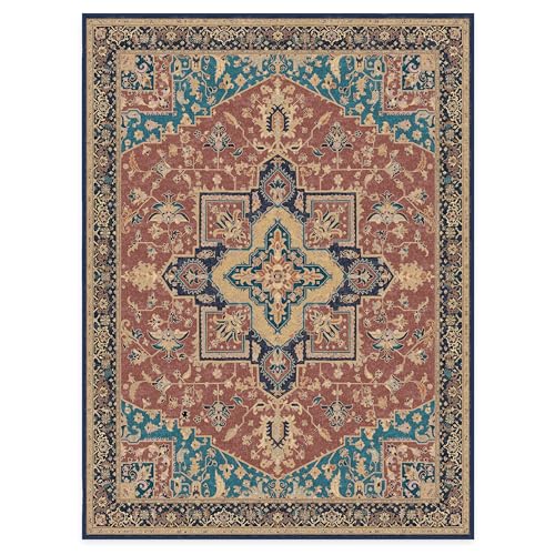 RUGGABLE Maral Heriz Washable Rug - Perfect Vintage Area Rug for Living Room Bedroom Kitchen - Pet & Child Friendly - Stain & Water Resistant - Creme 3&