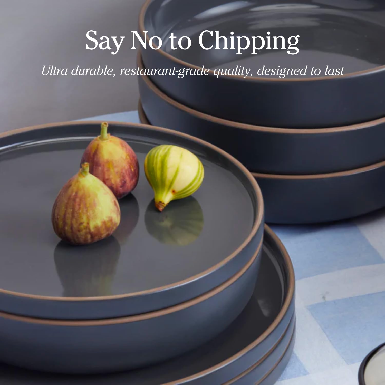 Our Place Dinner Bowls - Set of Four 8.5" Handcrafted Ceramic Bowls | Half-Plate, Half-Bowl Design for Pasta, Salads, & More | Chip-Resistant, Restaurant-Grade, Stackable | Steam