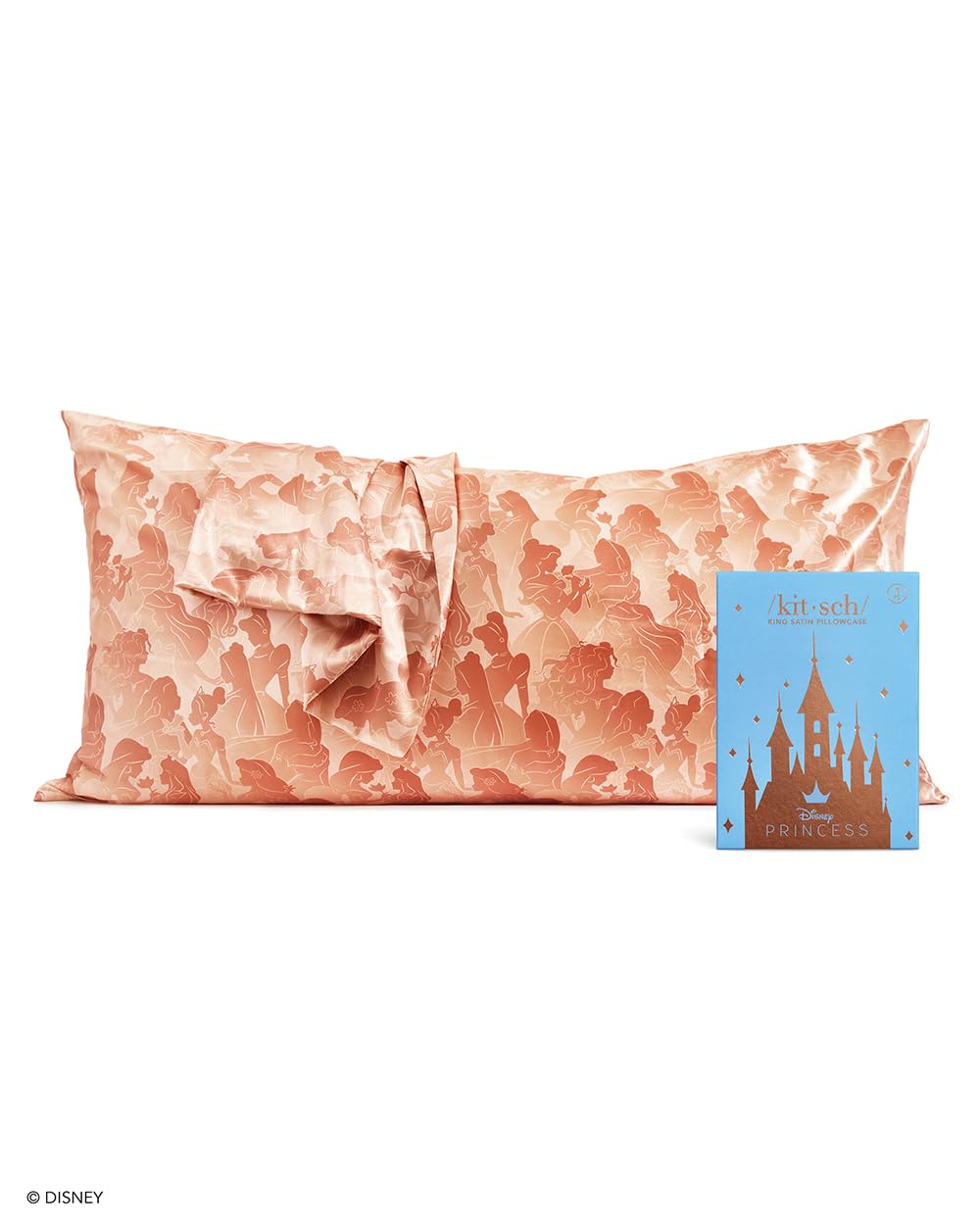 Kitsch Satin Pillowcase with Zipper for Hair & Skin, Softer Than Silk Pillow Cases Queen, Smooth Pillow Covers, Machine Washable, Wrinkle-Free, Cooling Satin Pillow Cases Standard Size 19"x26", Ivory