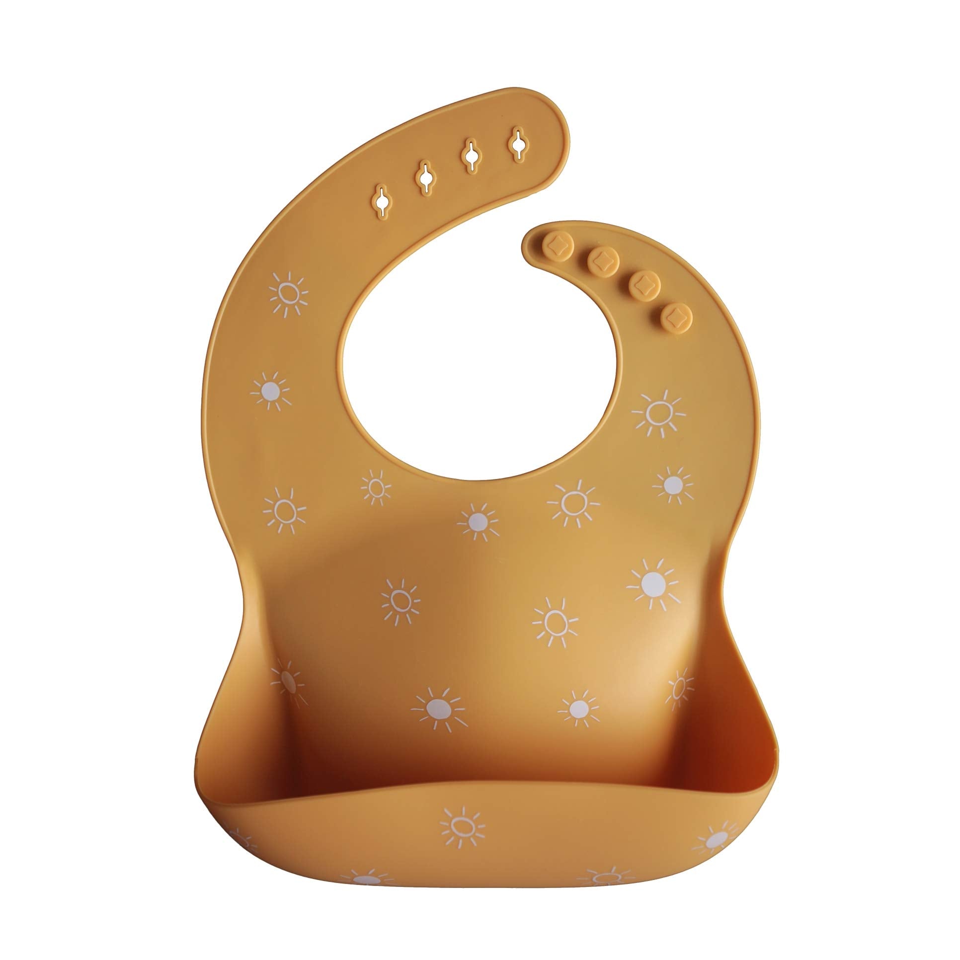 mushie Silicone Baby Bib | Adjustable Fit Waterproof Bibs (Whales)