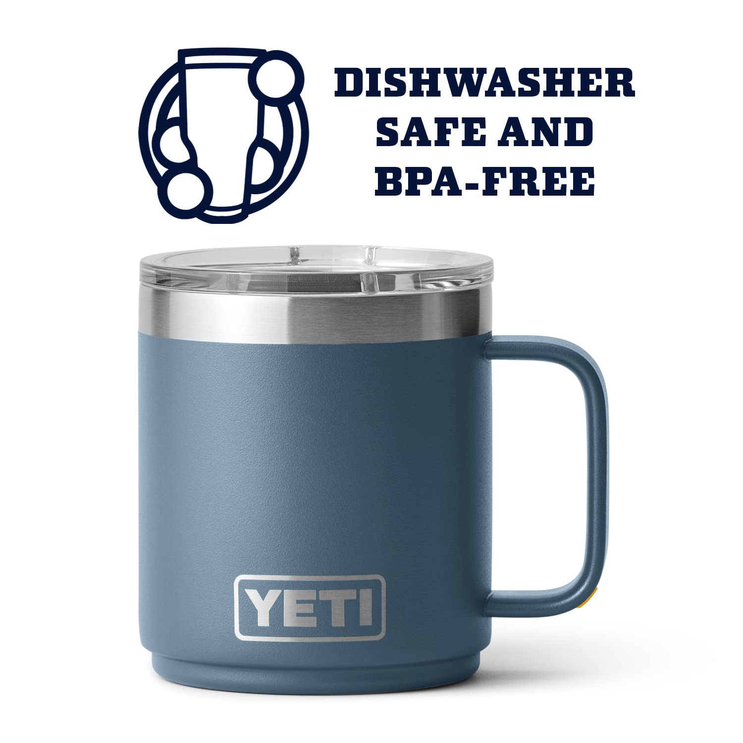 YETI Rambler 10 oz Stackable Mug, Vacuum Insulated, Stainless Steel with MagSlider Lid