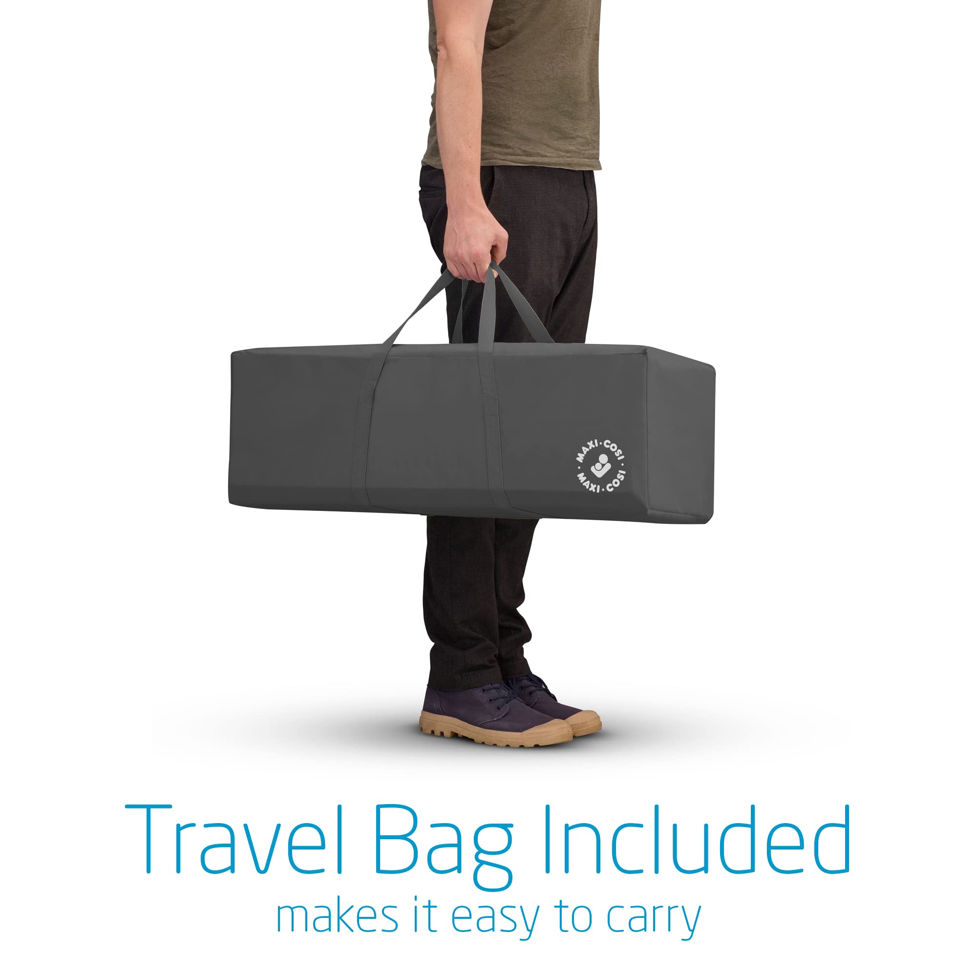 Maxi-Cosi Swift Baby Playpen with Mat, Baby Play Yards, Pack and Play with Bassinet - Portable Playpen for Babies and Toddlers, Classic Oat