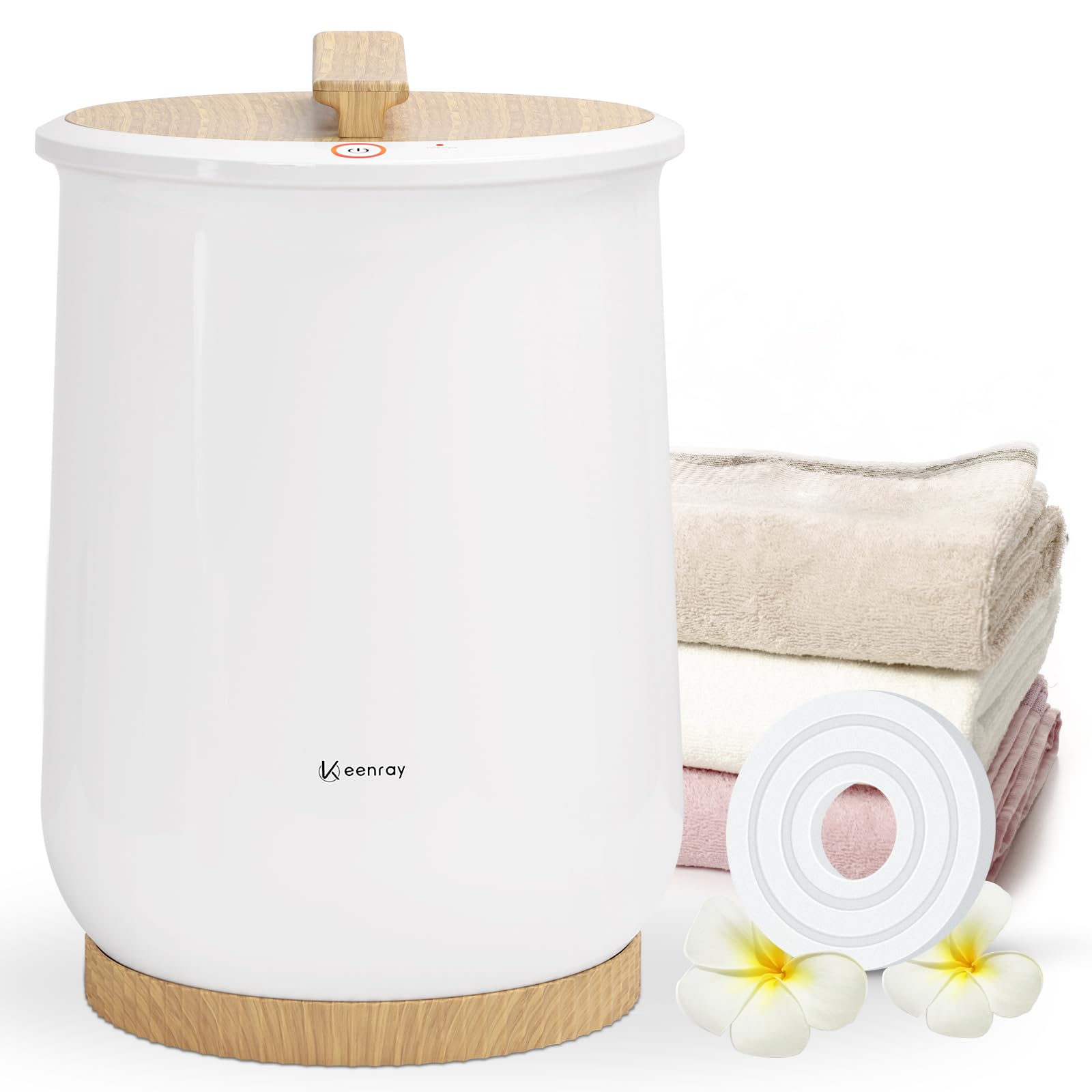 Keenray Towel Warmer, Luxury Towel Warmer Bucket, Large Towel Warmer for Bathroom, Auto Shut Off, Fits Up to Two 40"X70" Oversized Towels, Bathrobes, Blankets, PJ&