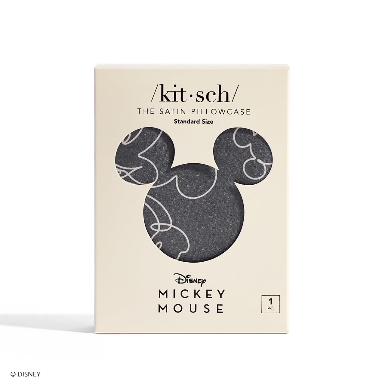 Kitsch Satin Pillowcase with Zipper for Hair & Skin, Softer Than Silk Pillow Cases Queen, Smooth Pillow Covers, Machine Washable, Wrinkle-Free, Cooling Satin Pillow Cases Standard Size 19"x26", Ivory