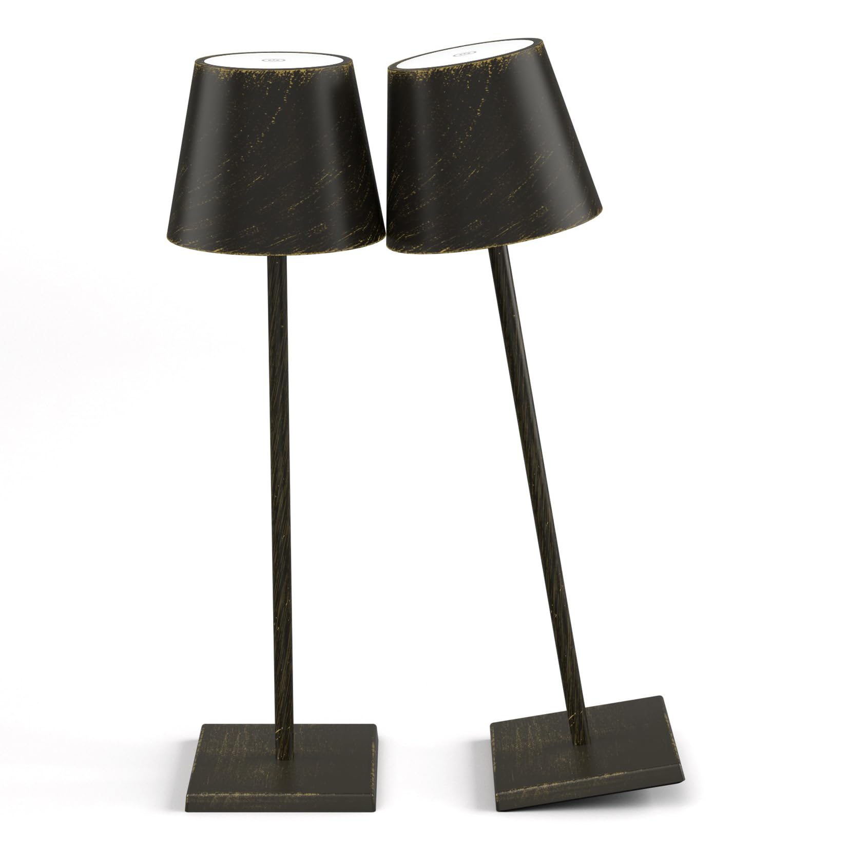 2-Pack LED Cordless Table Lamp, Rechargeable Battery Desk lamp 3W 5500mAh Battery Operated Stepless Dimming Modern Portable Table Light for Restaurant/Bedroom/Outdoor IP54 Waterproof (Off White)