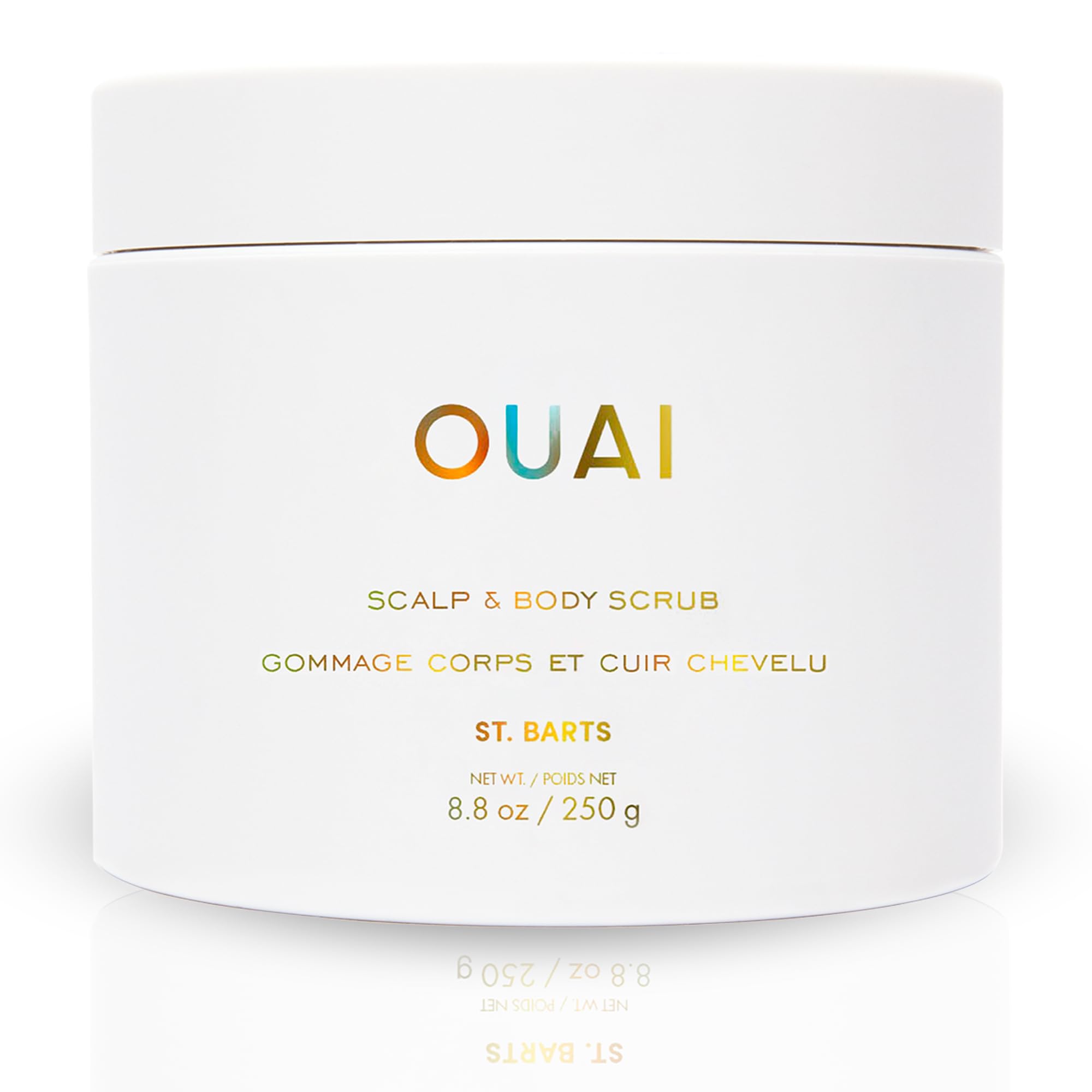 OUAI Scalp & Body Scrub, Melrose Place - Exfoliating Body Scrub with Sugar & Coconut Oil Blend for Smooth, Moisturized Skin - Gentle Scalp Scrub for Removing Product Build Up (8.8 Oz)