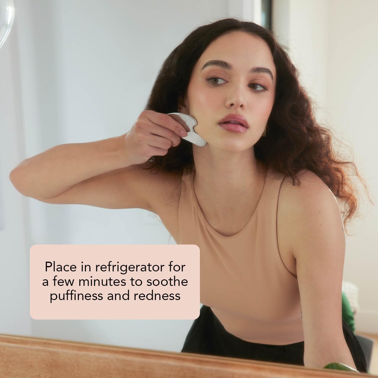 Kitsch Stainless Steel Gua Sha Facial Tools, Lymphatic Drainage Massager for Face, Chin & Jawline Sculpting, Body Guasha Tool for Muscle Tension, Manual Massage Stick for Skin Care Gifts for Mom Women